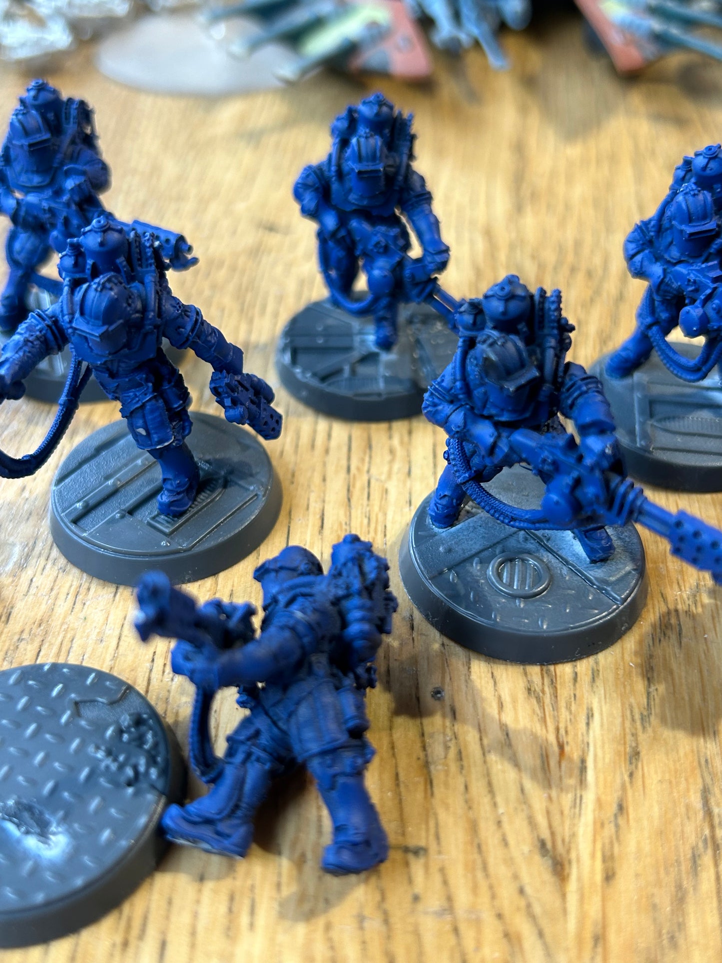Warhammer 40K Imperial Guard Solar Auxilia Flamer Section (9 models)
