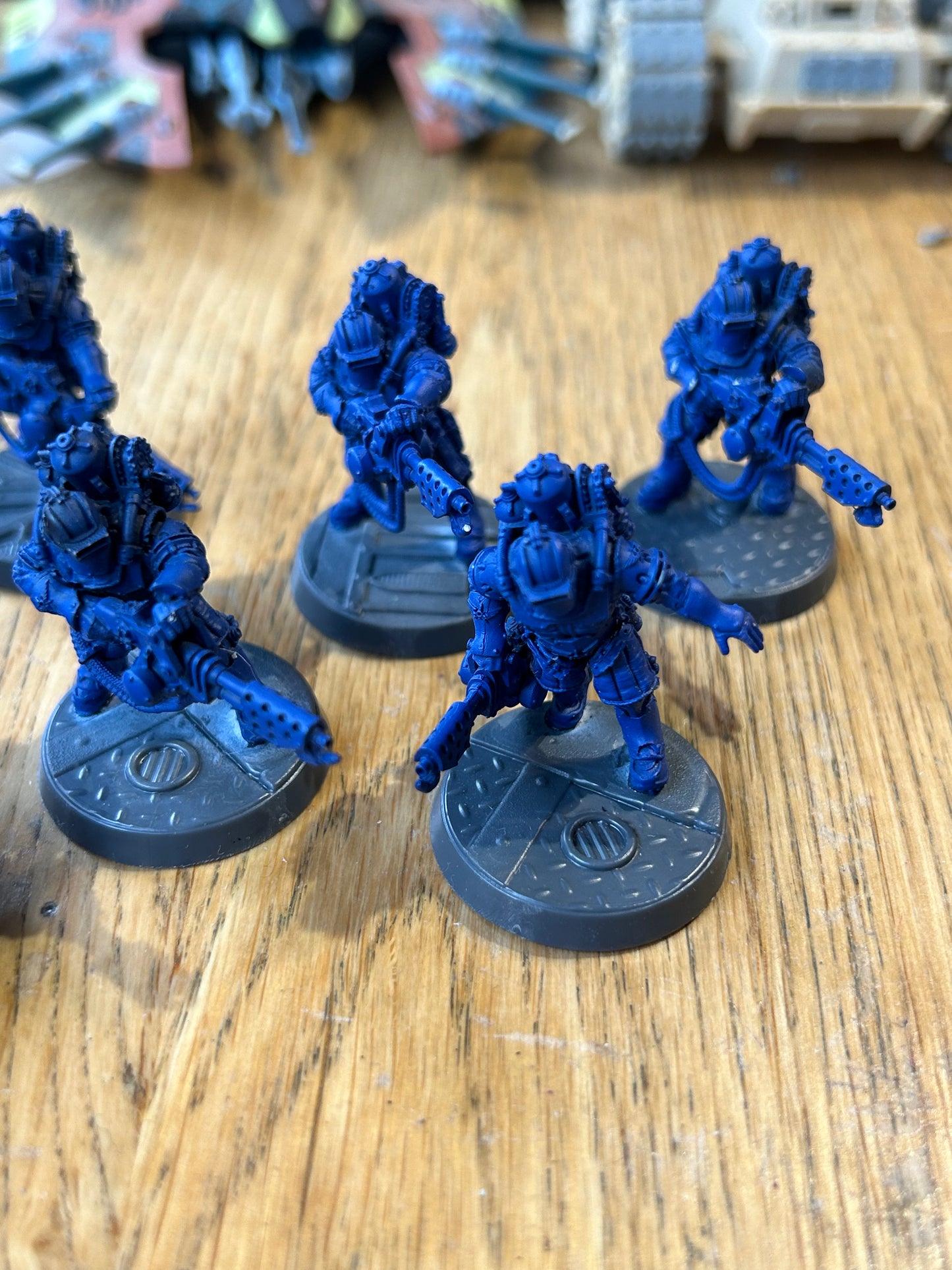 Warhammer 40K Imperial Guard Solar Auxilia Flamer Section (9 models)