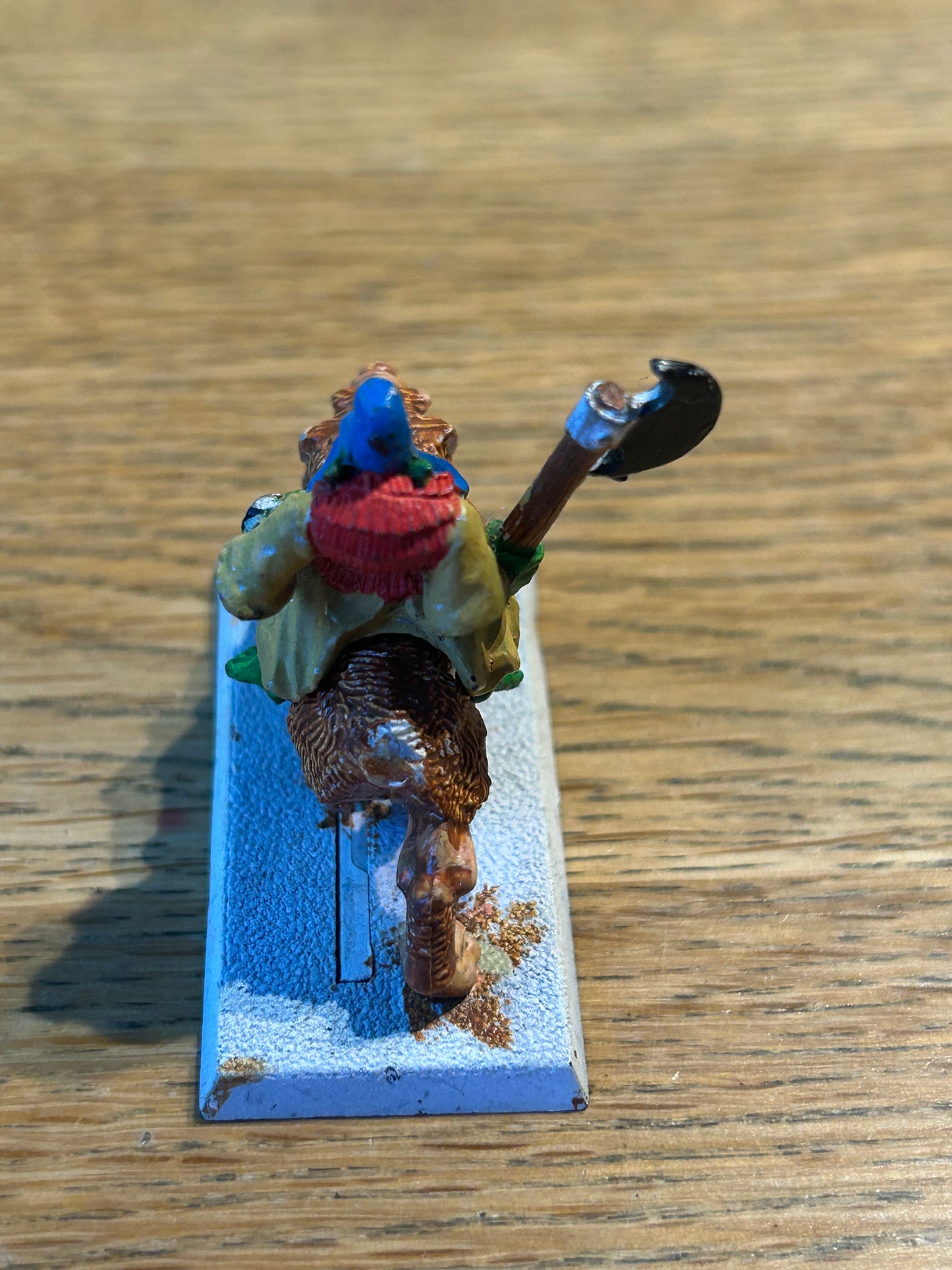 Warhammer Chaos Dwarf Dwarves hobgoblin wolf rider (wolf missing its tail)