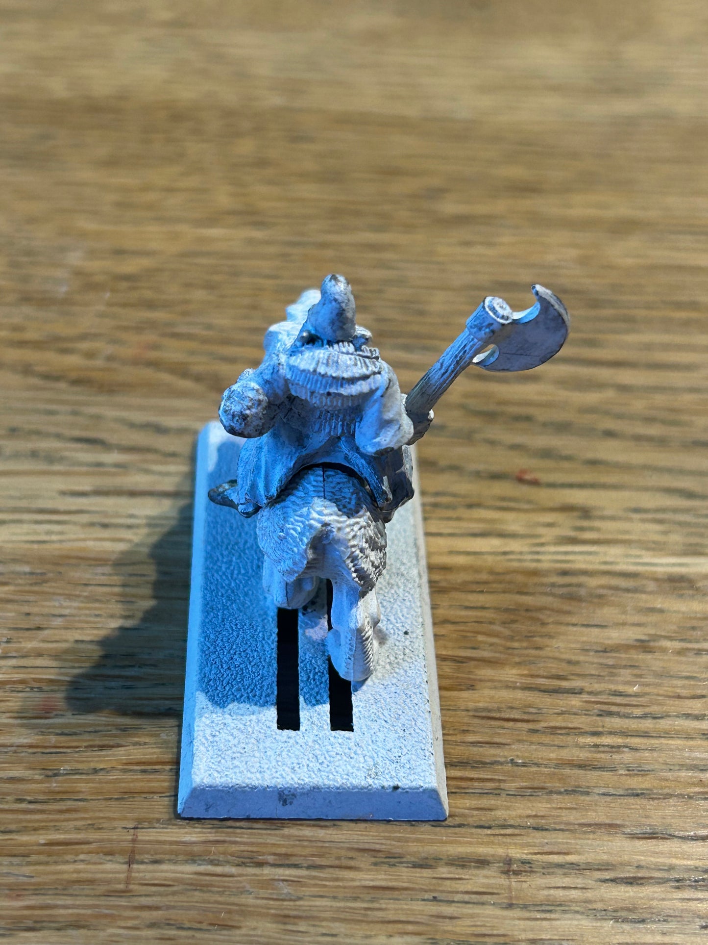 Warhammer Chaos Dwarf Dwarves hobgoblin wolf rider (wolf missing its tail)