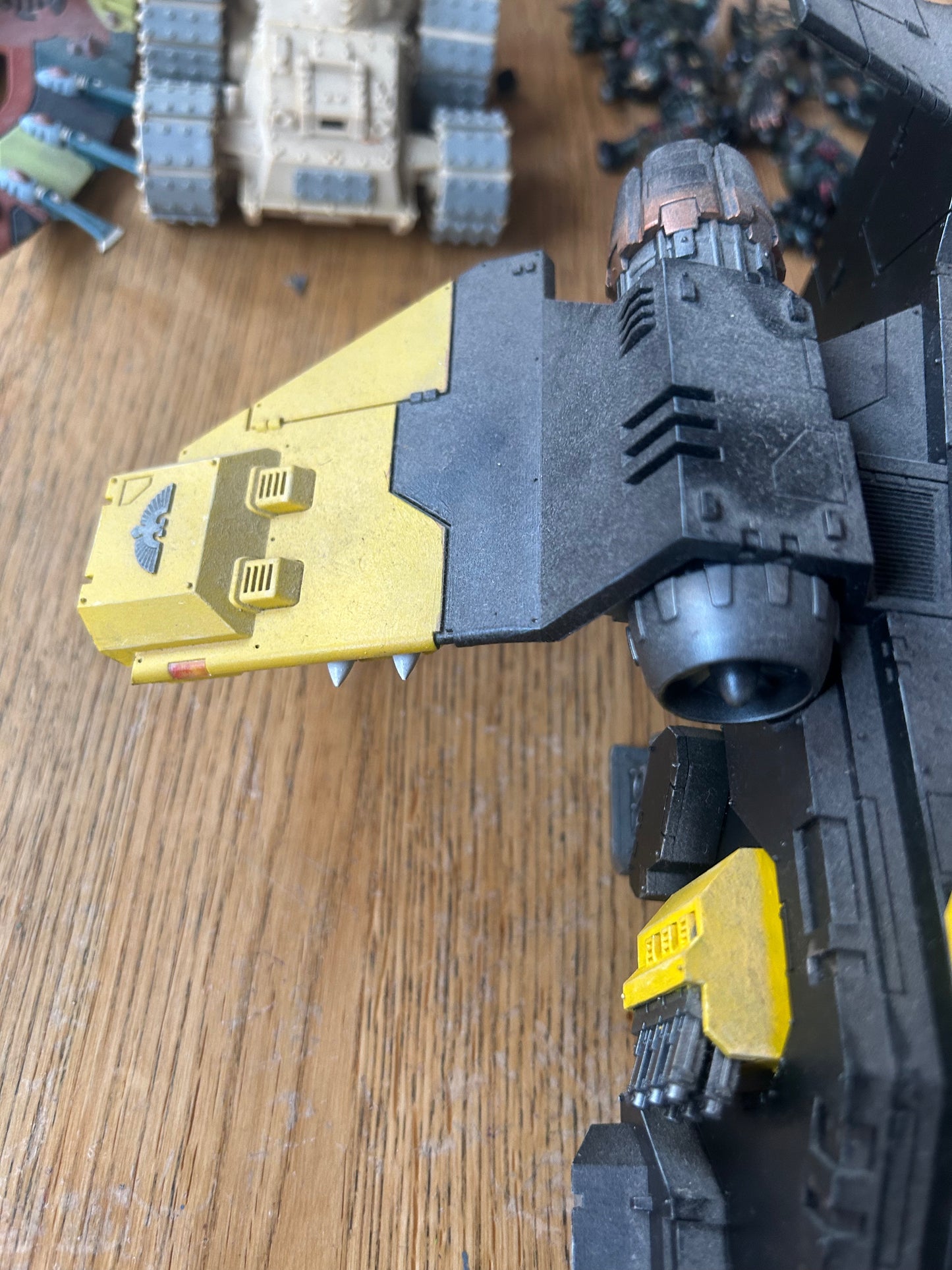 Warhammer 40k storm raven gunship space marines (needs a bit of a clean as it’s dusty)