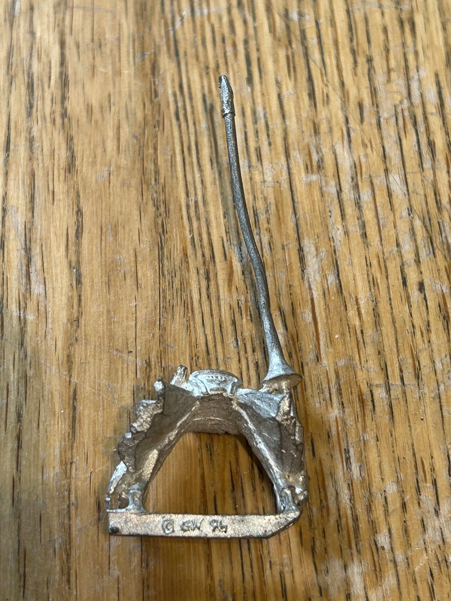 Warhammer Fantasy Battle Bretonnian grail Knight standard Legs and lance Spare Part Metal (lance has a little bending)