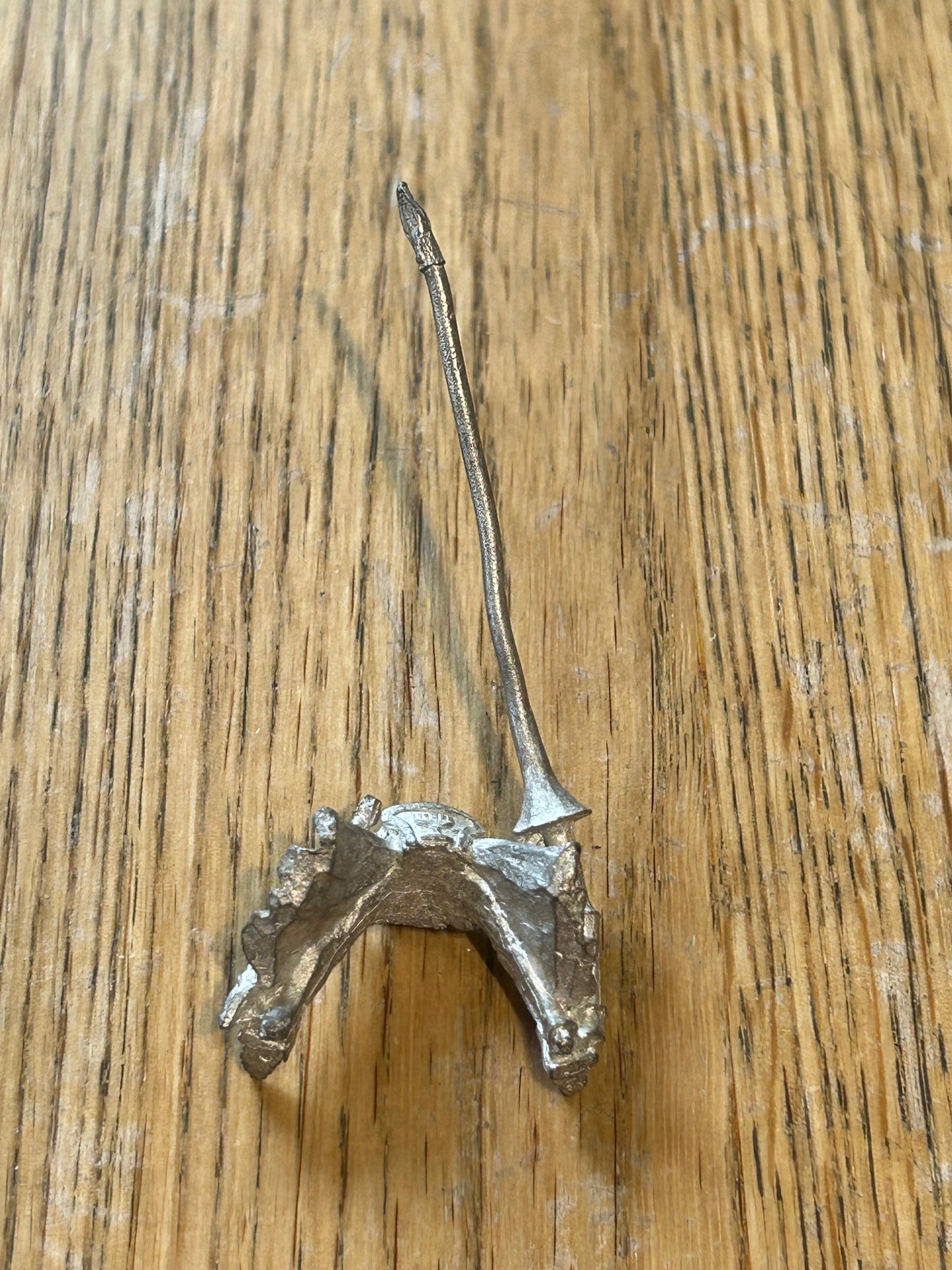 Warhammer Fantasy Battle Bretonnian grail Knight standard Legs and lance Spare Part Metal (lance has a little bending)