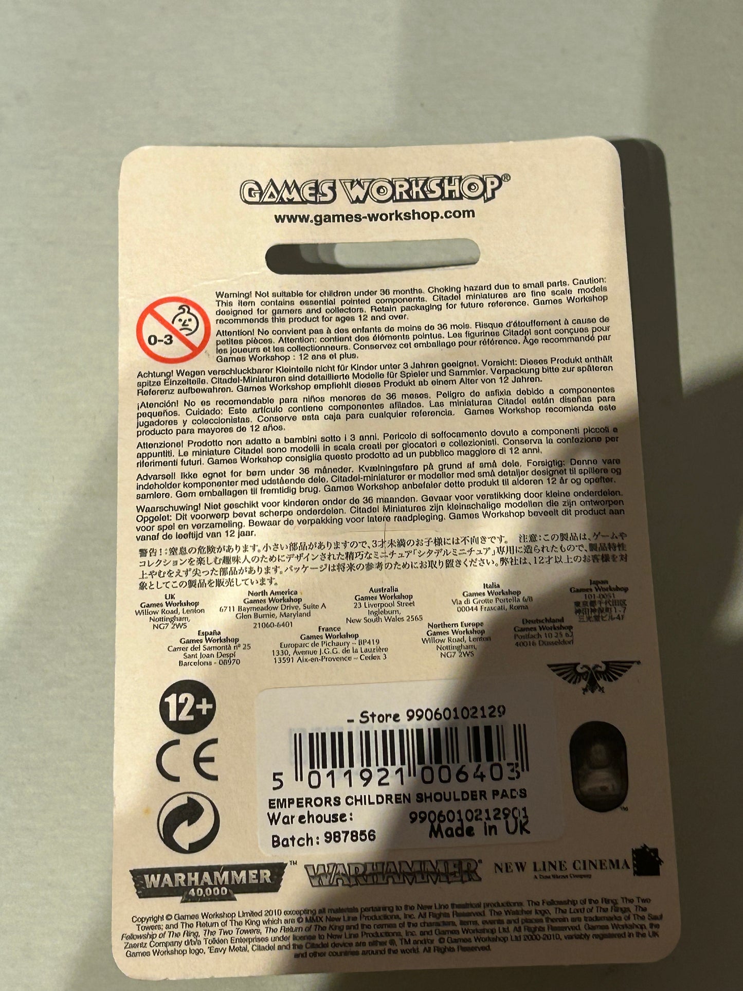 Emperor's Children Shoulder Pads Metal Upgrades sealed blister pack