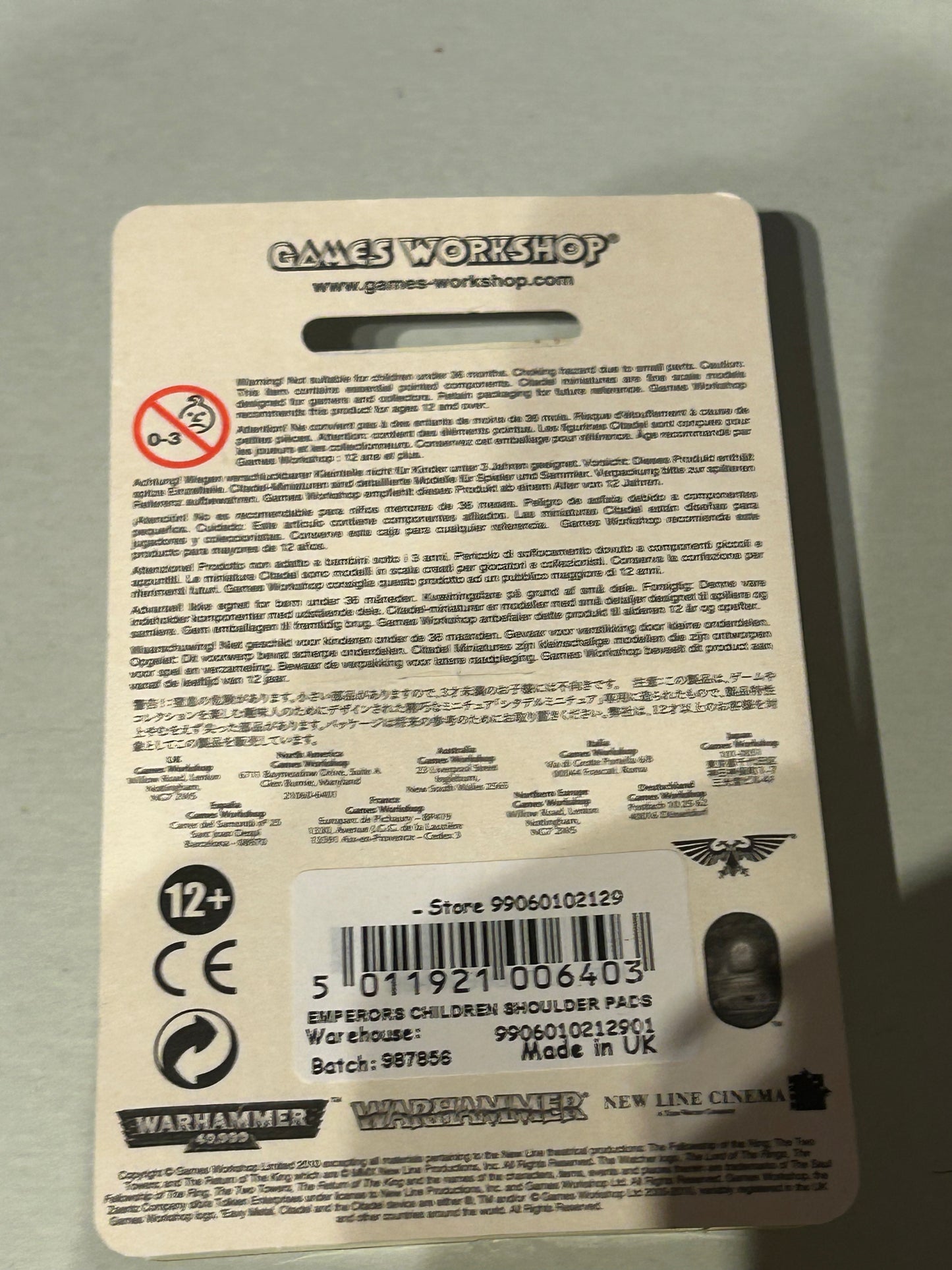 Emperor's Children Shoulder Pads Metal Upgrades sealed blister pack