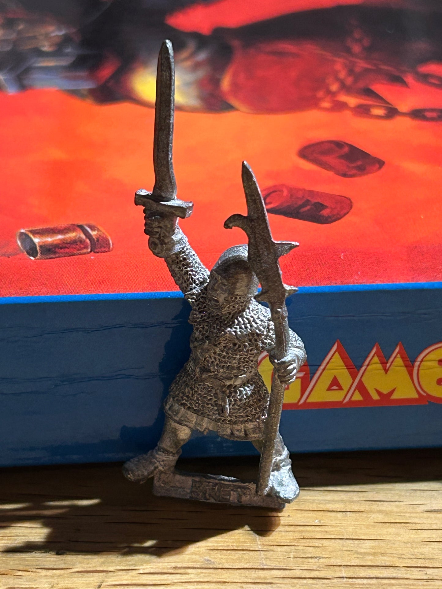 BRETONNIAN MEN-AT-ARMS HALBERDIER CHAMPION Metal Army Command Warhammer 1990s