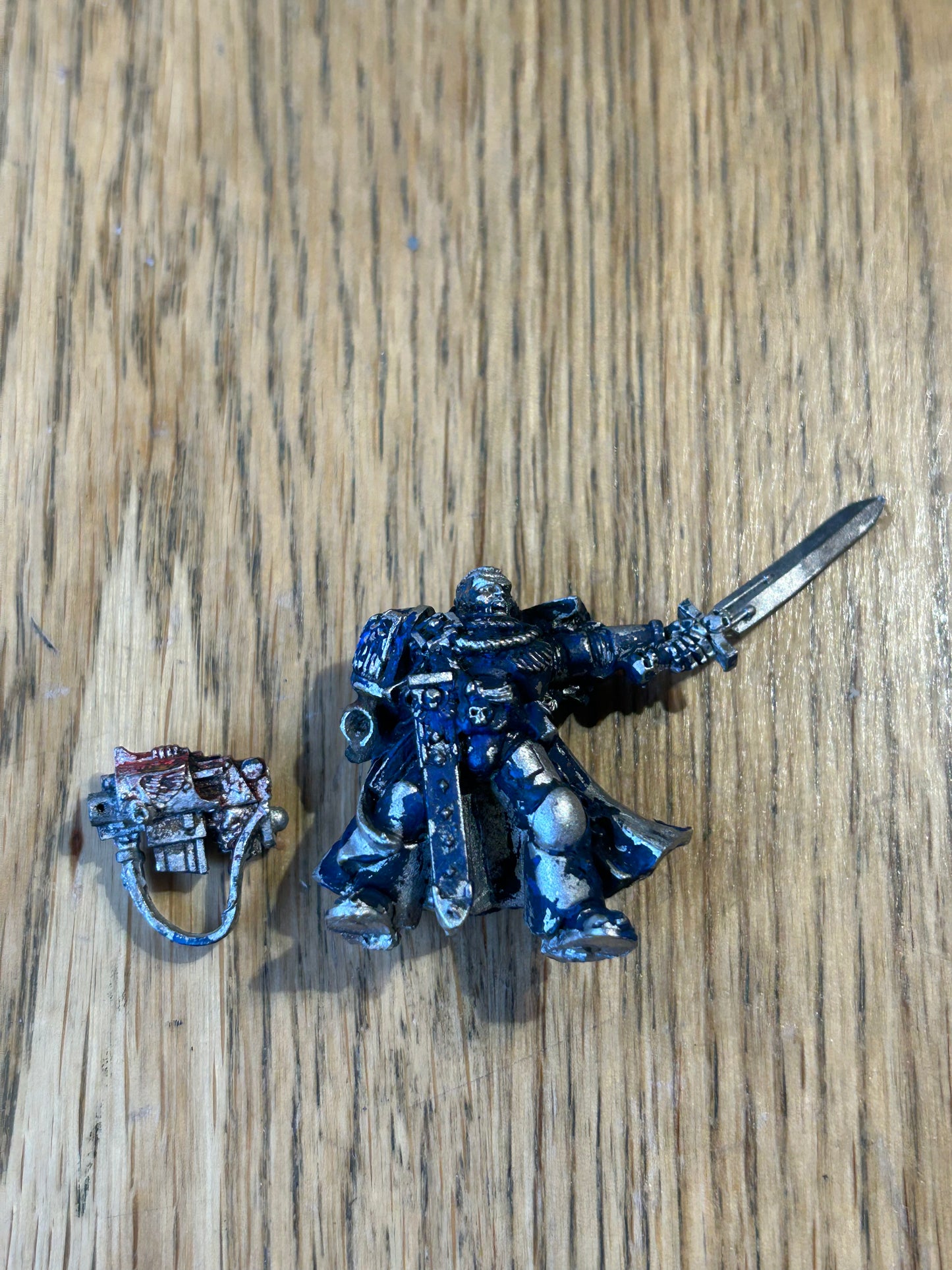 Warhammer 40k, Space Marine Captain metal, has been stripped, Games Workshop