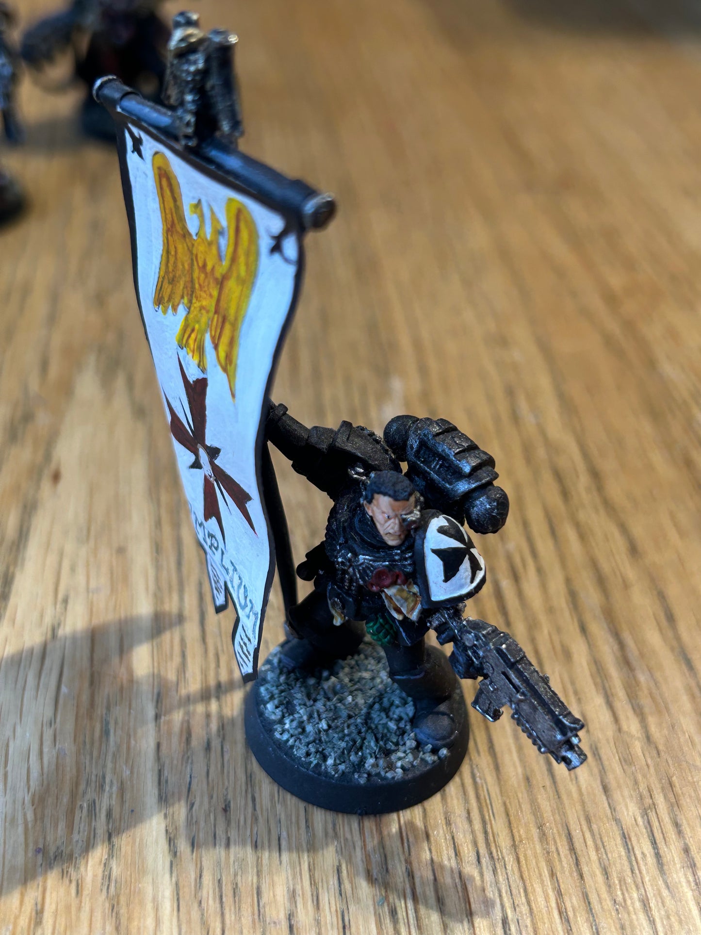 SPACE MARINE COMMAND STANDARD BEARER Metal Marines Army Warhammer 40K 1990s