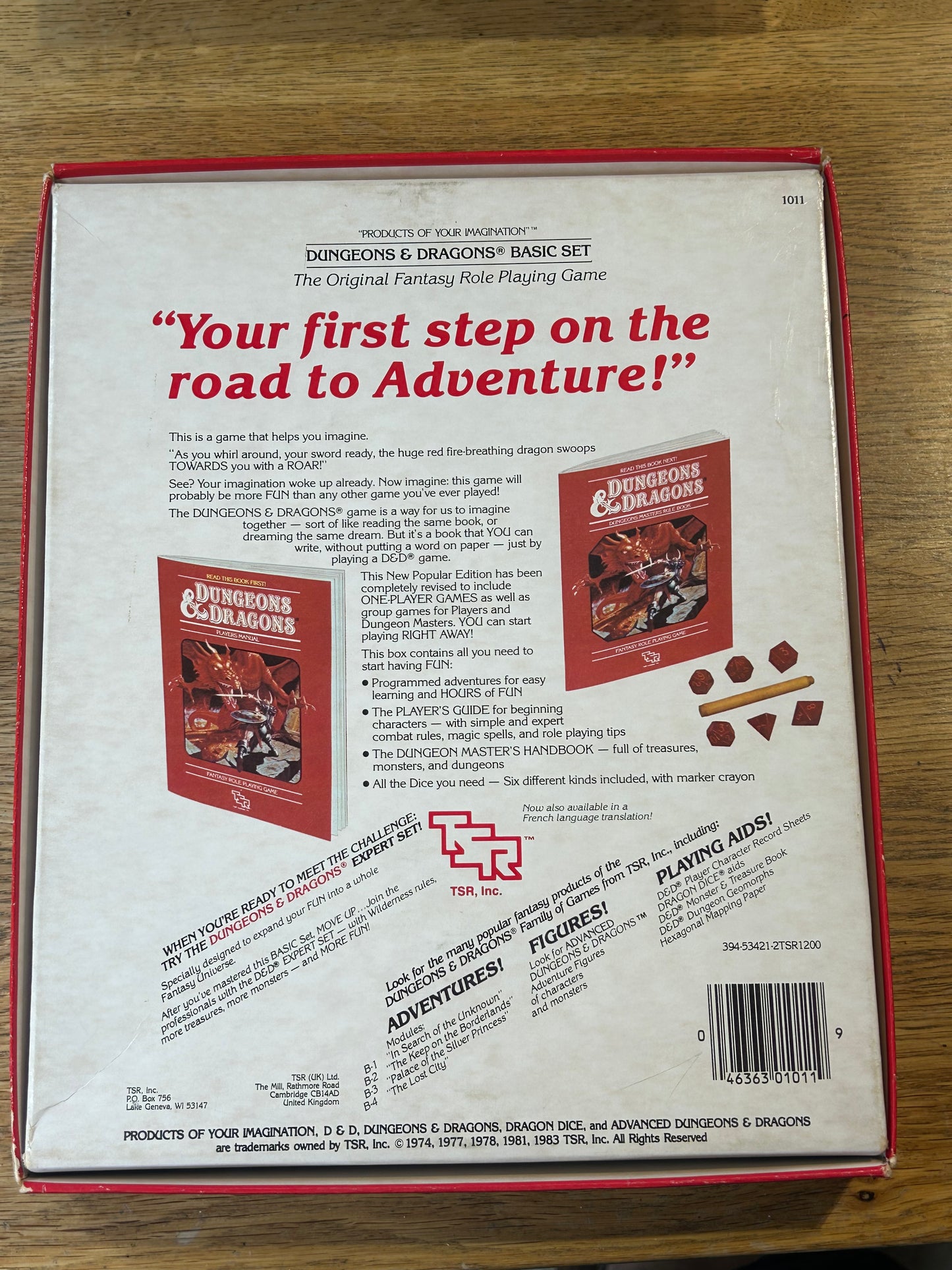 1983 Dungeons & Dragons - TSR Set 1 - Basic Rules - Role Playing Game