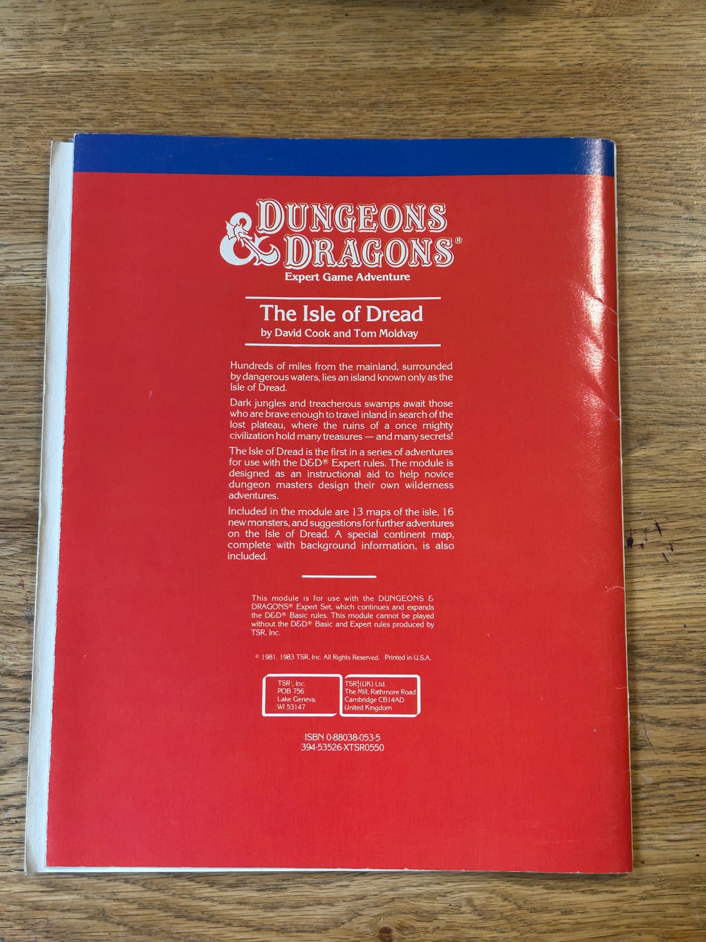 The Isle of Dread by David Cook & Tom Moldvay D&D Module X1 (1983)