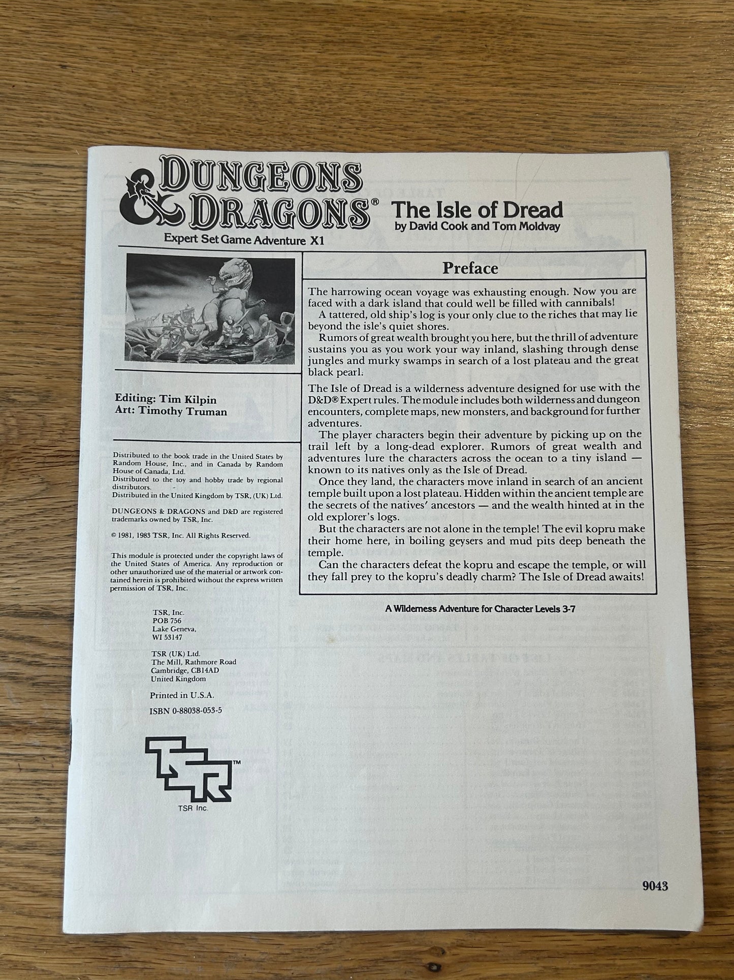 The Isle of Dread by David Cook & Tom Moldvay D&D Module X1 (1983)