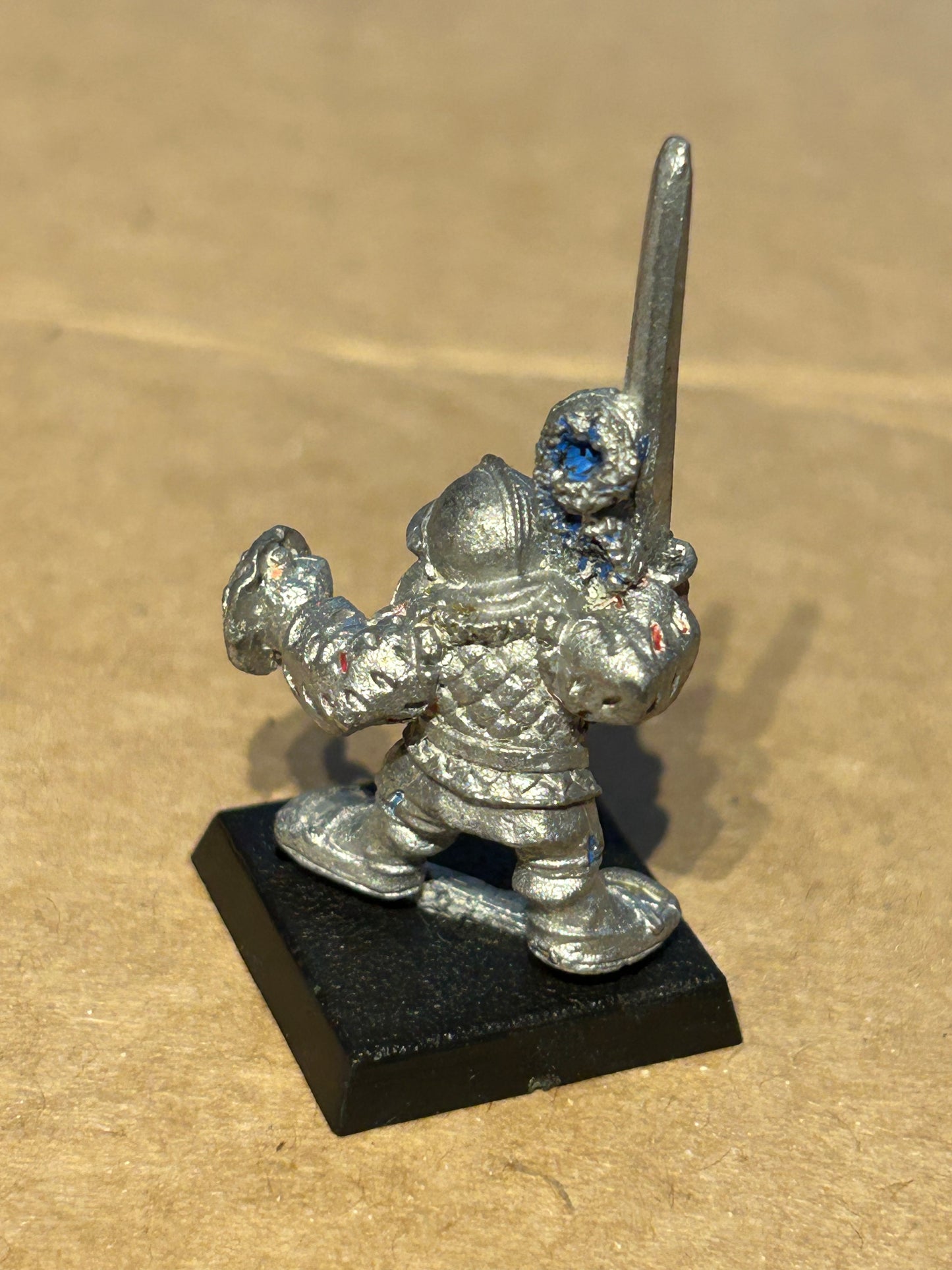 Warhammer Marauder MB1 DR4 Dwarf Regiment CHAMPION Landsknecht OOP 1989