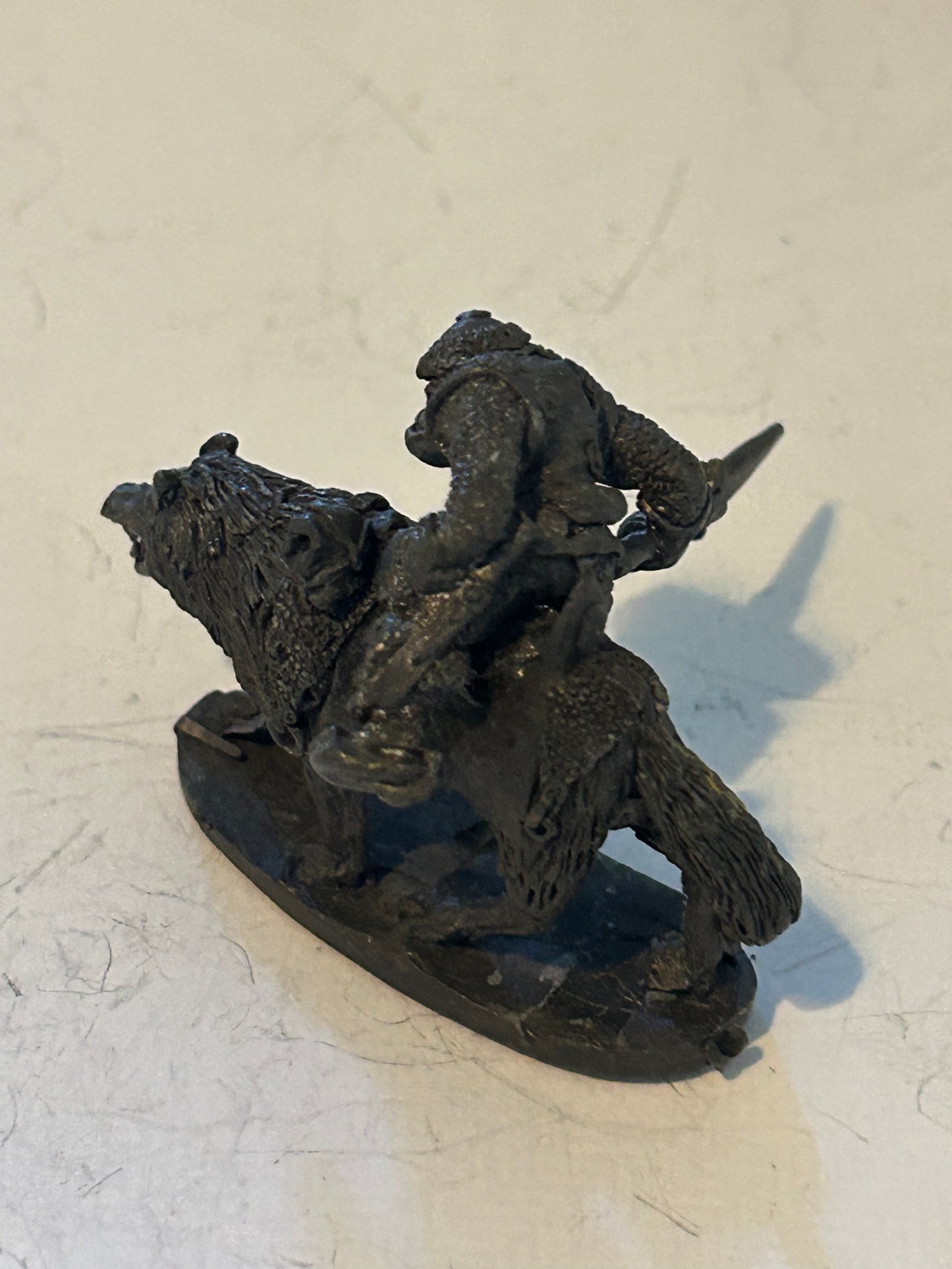 ORC WOLF & RIDER -- M15 CHRONICLE - 1986 - CITADEL WARHAMMER fantasy