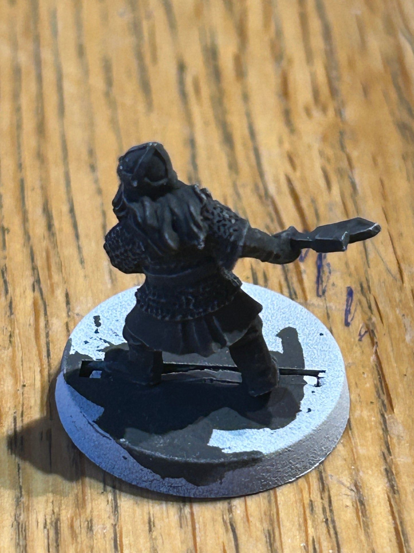 MESBG Moria dwarf with double handed axe (5 of this sculpt available) metal