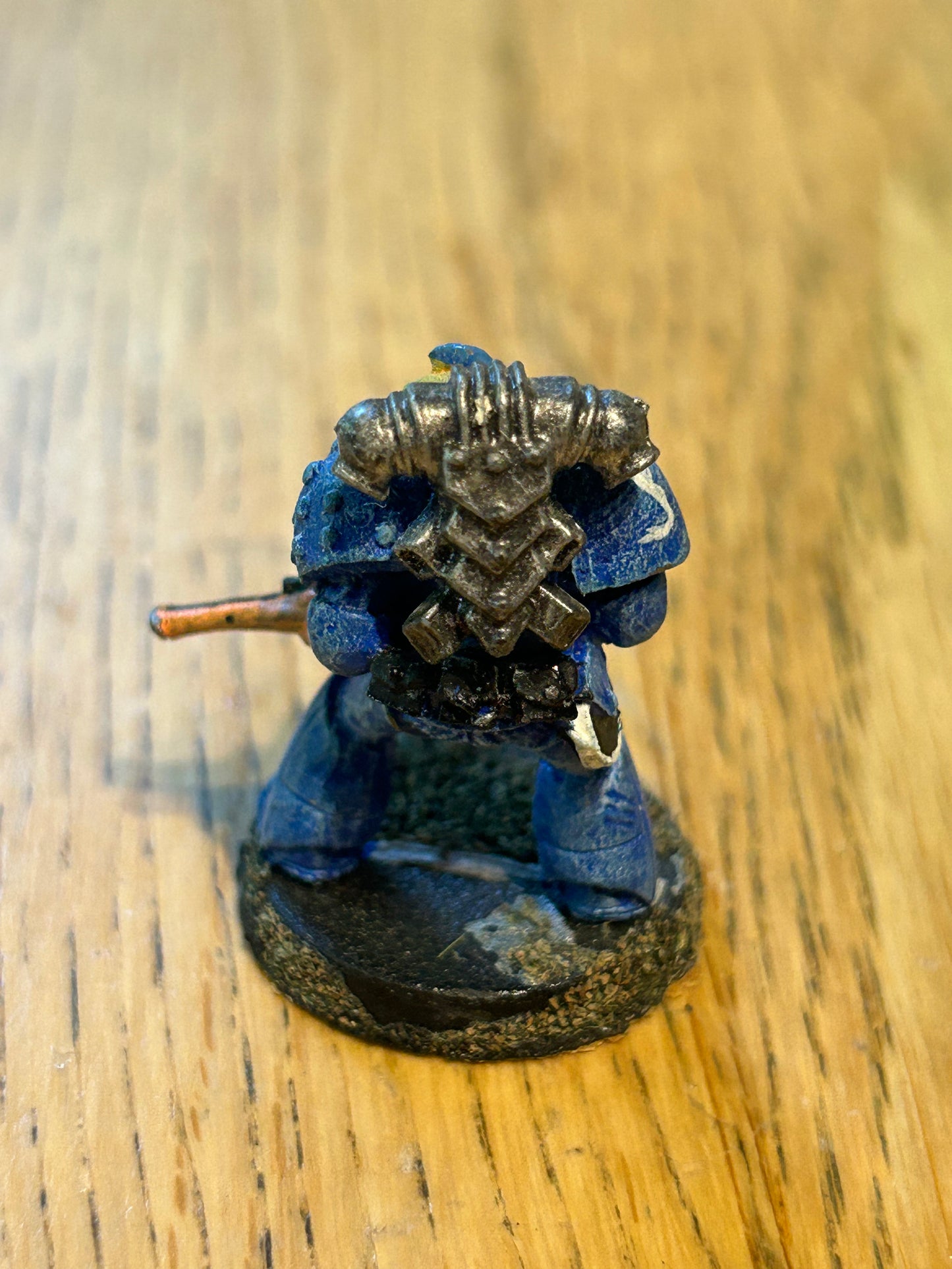Rogue Trader Space Marine Brother Fielding Shuriken Catapult Citadel Metal