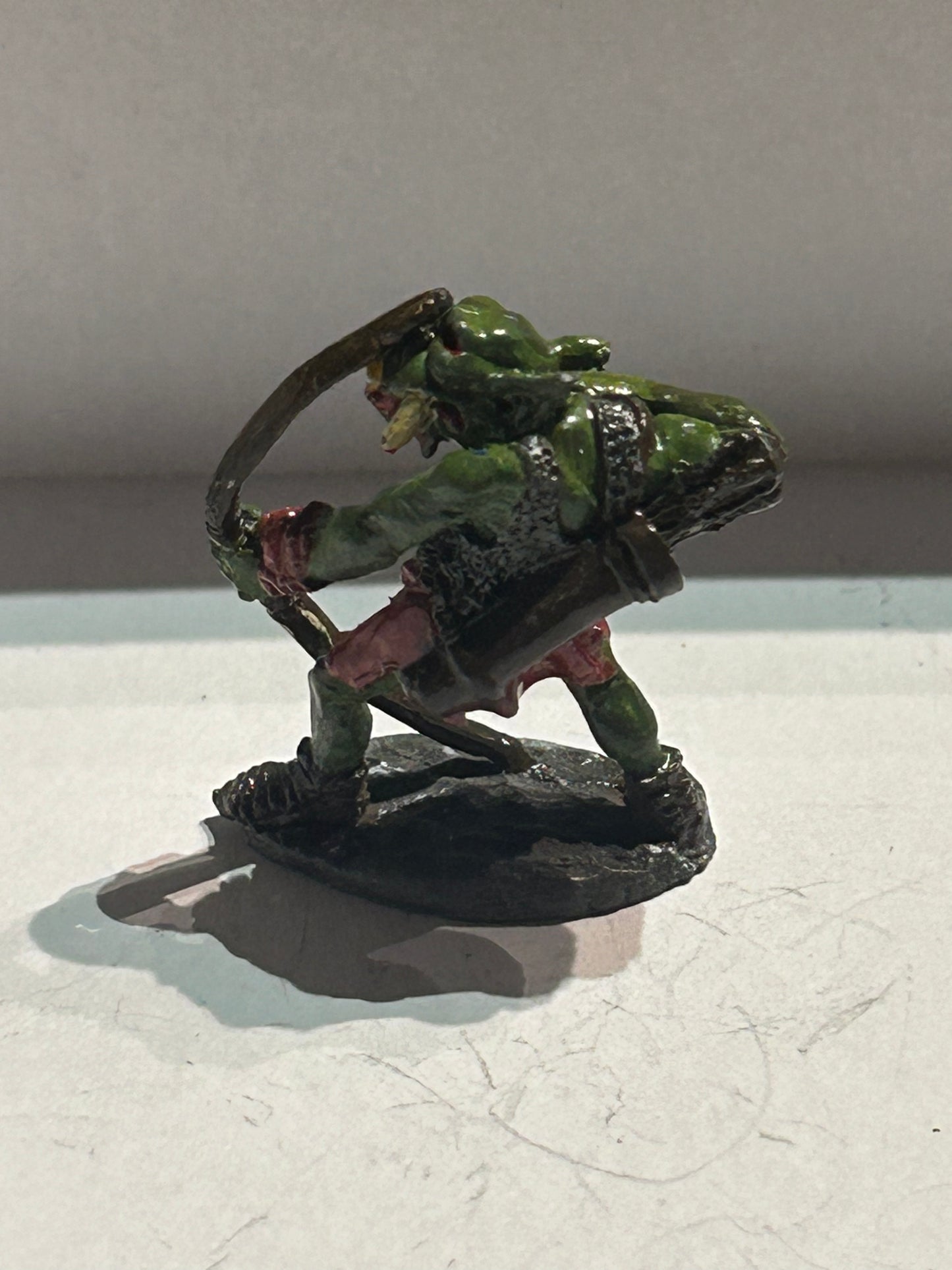 Citadel miniatures warhammer fantasy preslotta armoured orc firing bow fantasy tribes orc FTO7 c15 and c16 (I think)