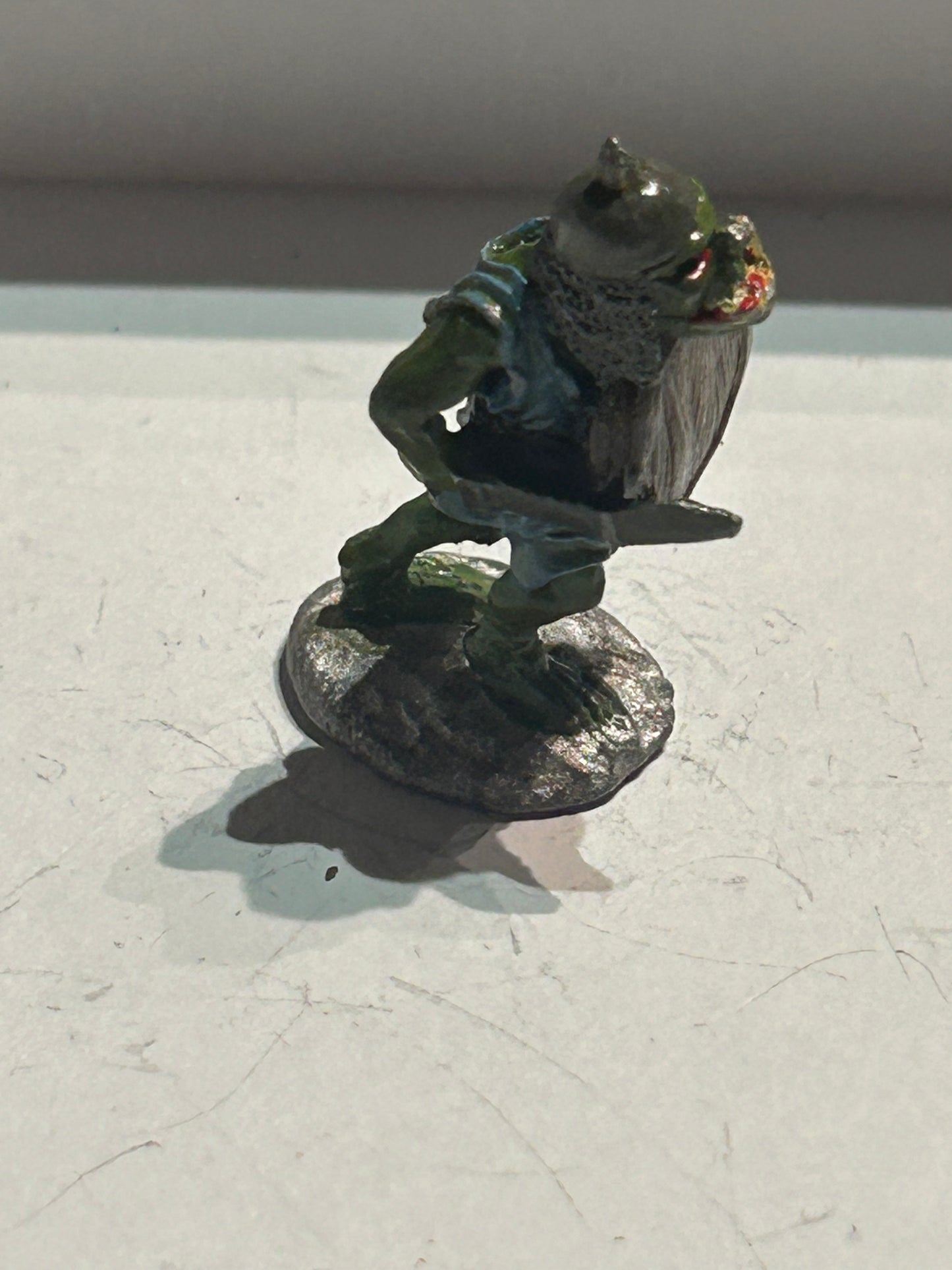 Citadel - Pre Slotta - Warhammer - C15 armoured Orc with sword and shield FTO2 attacking with sword and shield Fantasy tribes orcs