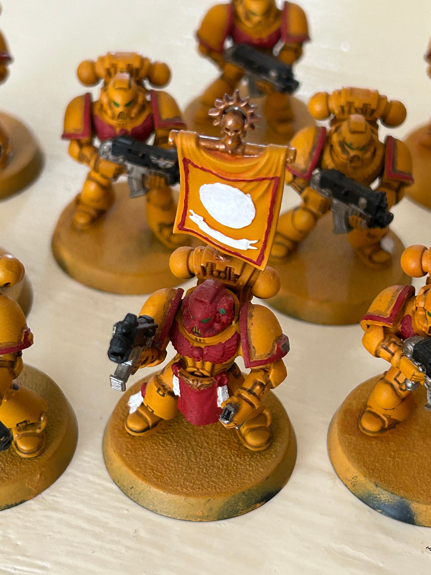 Warhammer 40k plastic space marine 10 man squad with sergeant, heavy and special weapon