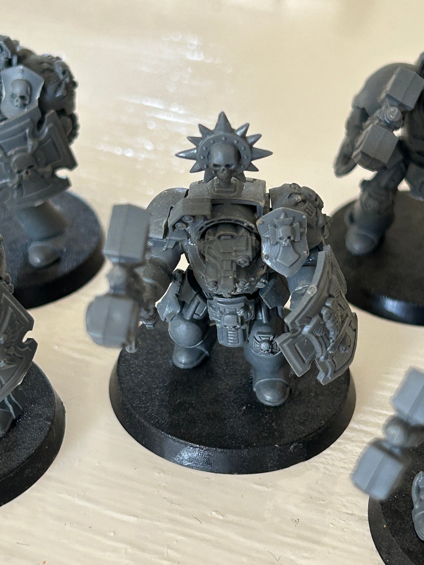 Space Marine Terminator Assault Squad With Thunder Hammer And Storm Shields