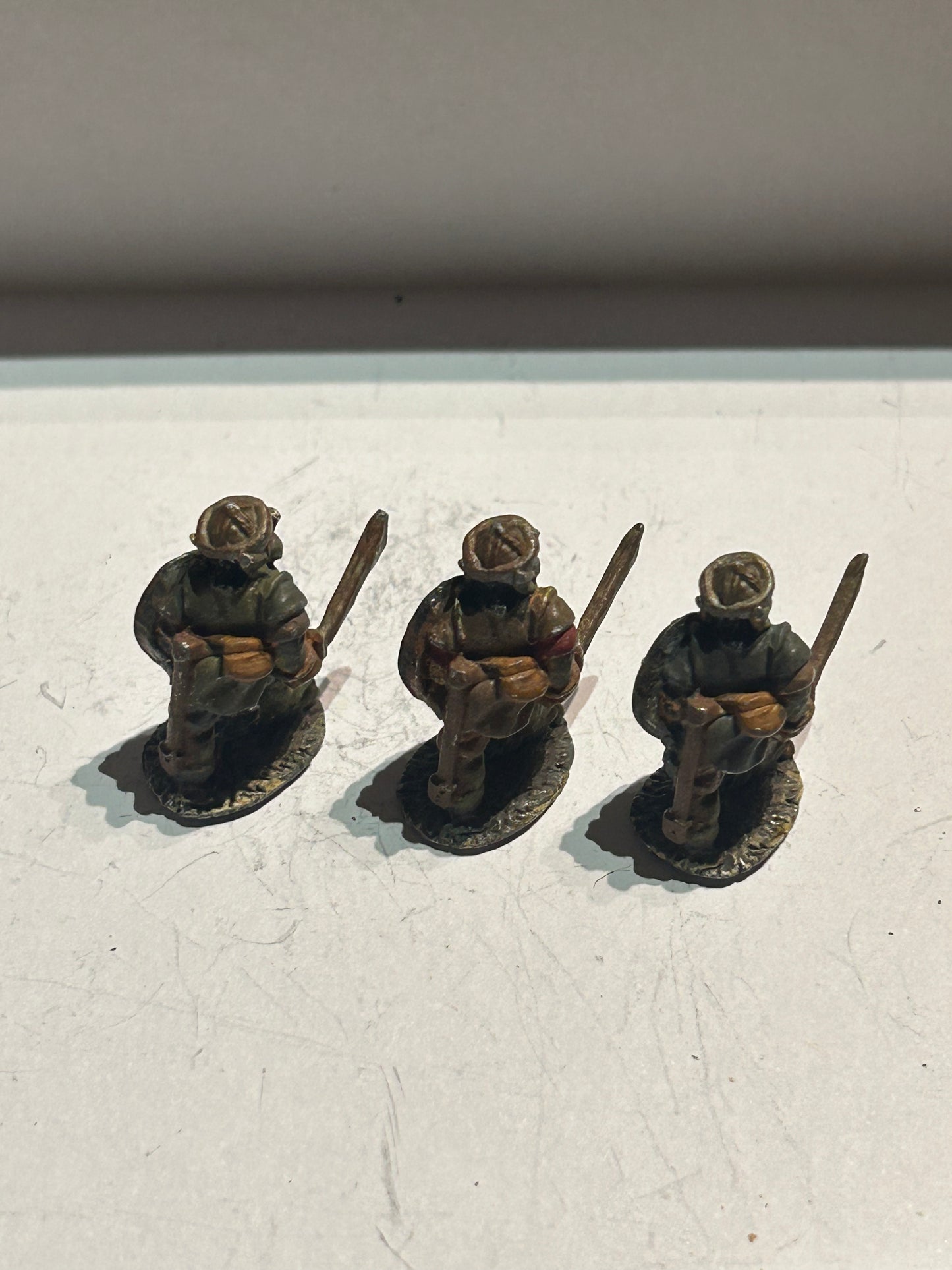 Warhammer fantasy citadel fiend factory goblin charging with sword and shield x3
