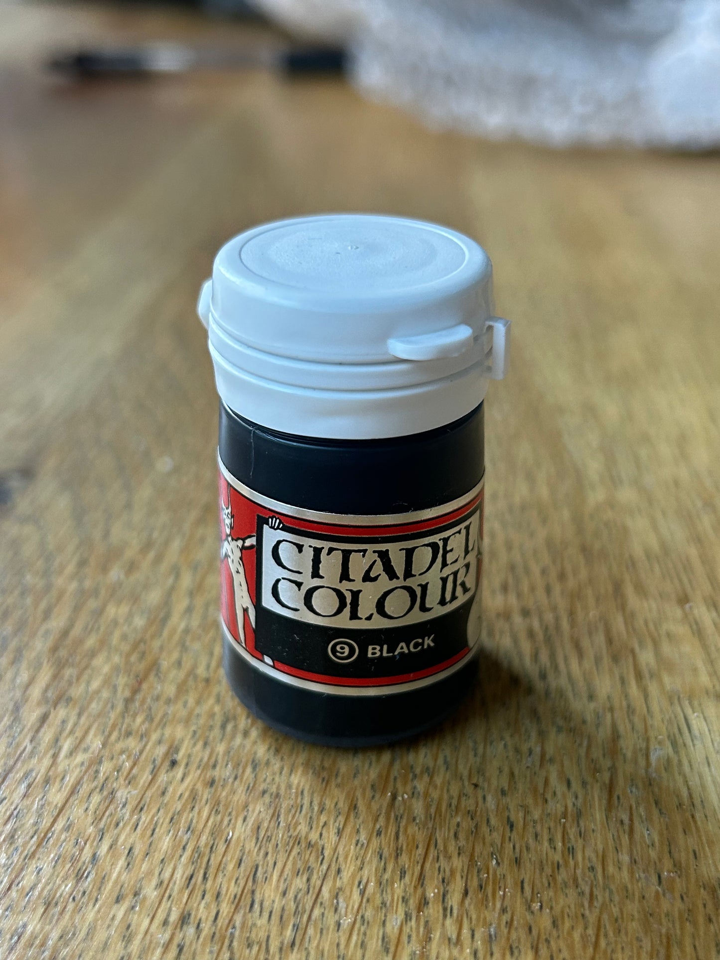 Citadel colour black paint sealed