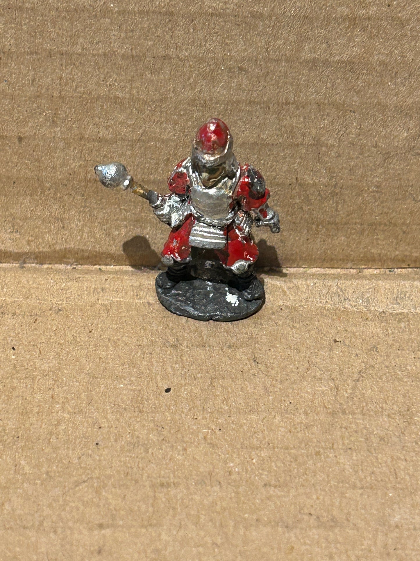 Citadel GW Warhammer fantasy 1980s C03 Clerics (1C-13) with mace Pre-slotta Metal bretonnian or dungeons and dragons
