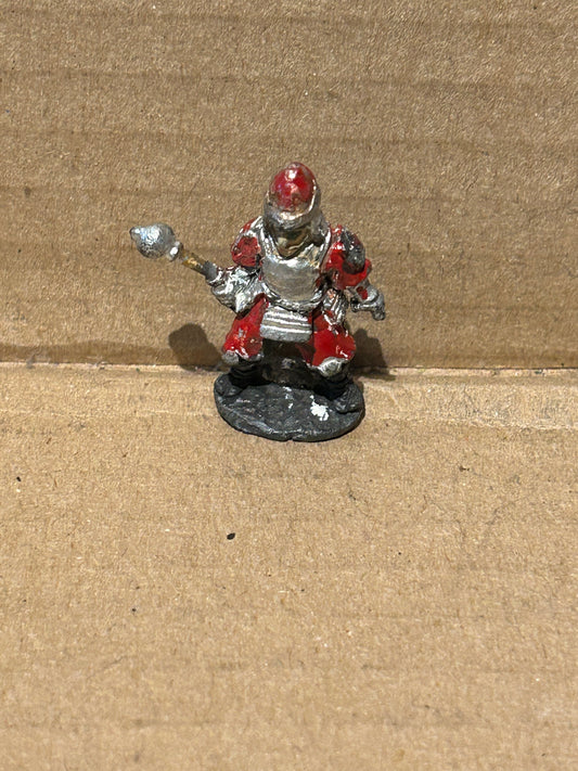 Citadel GW Warhammer fantasy 1980s C03 Clerics (1C-13) with mace Pre-slotta Metal bretonnian or dungeons and dragons