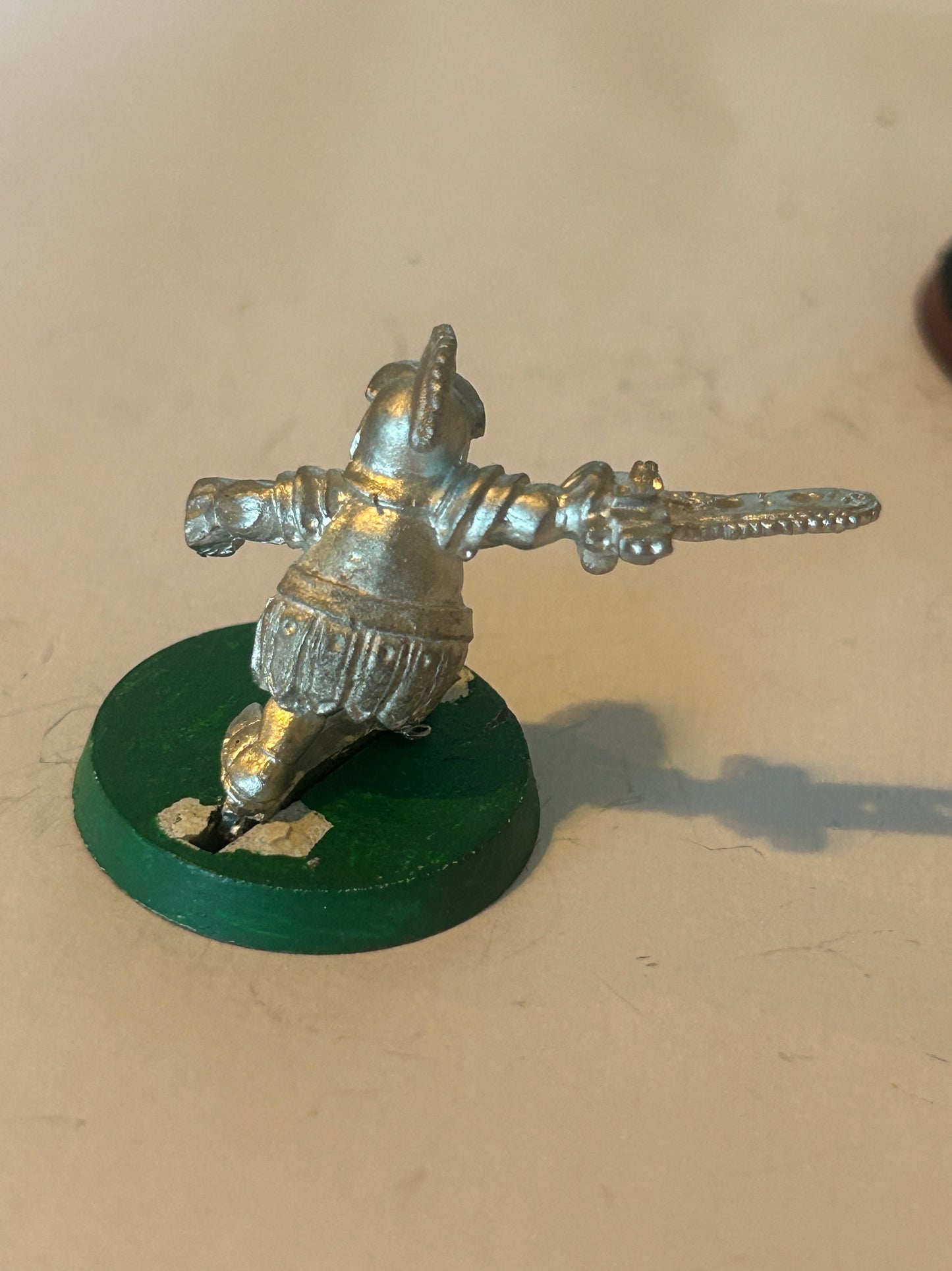 Bloodbowl proxy dwarf with chainsaw