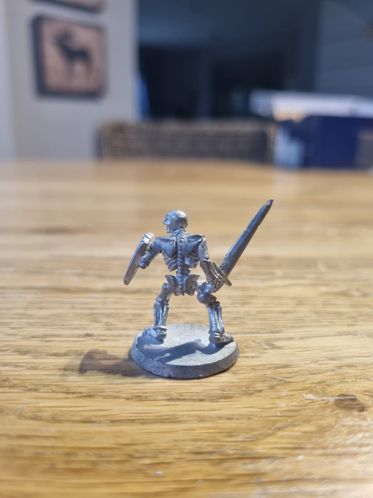Grenadier models skeleton with sword and shield