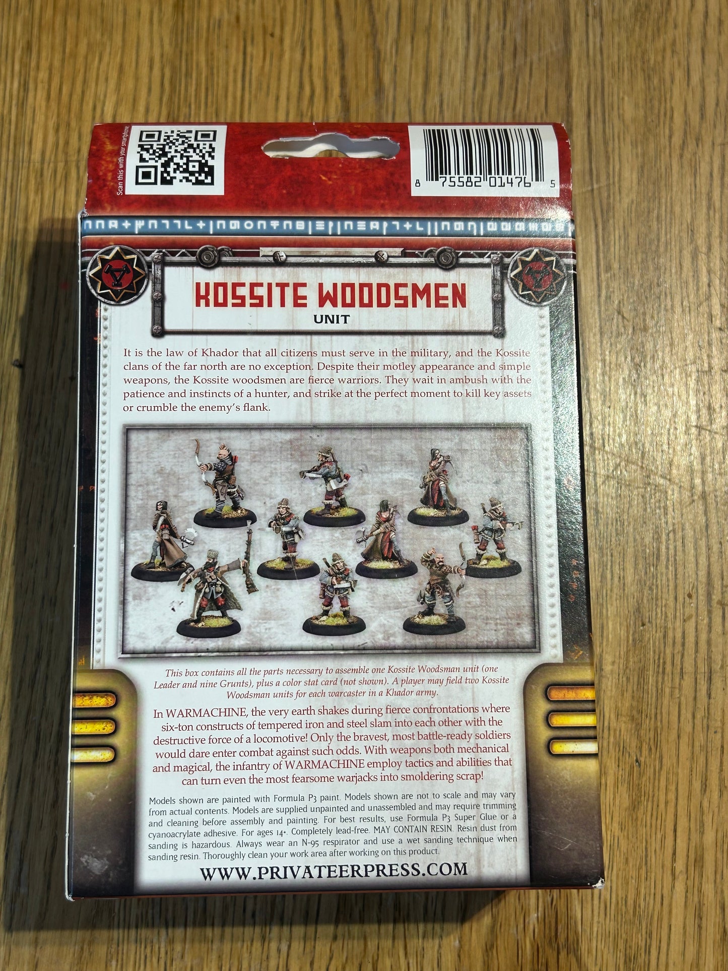 Warmachine Kossite Woodsmen unit Khador new in box