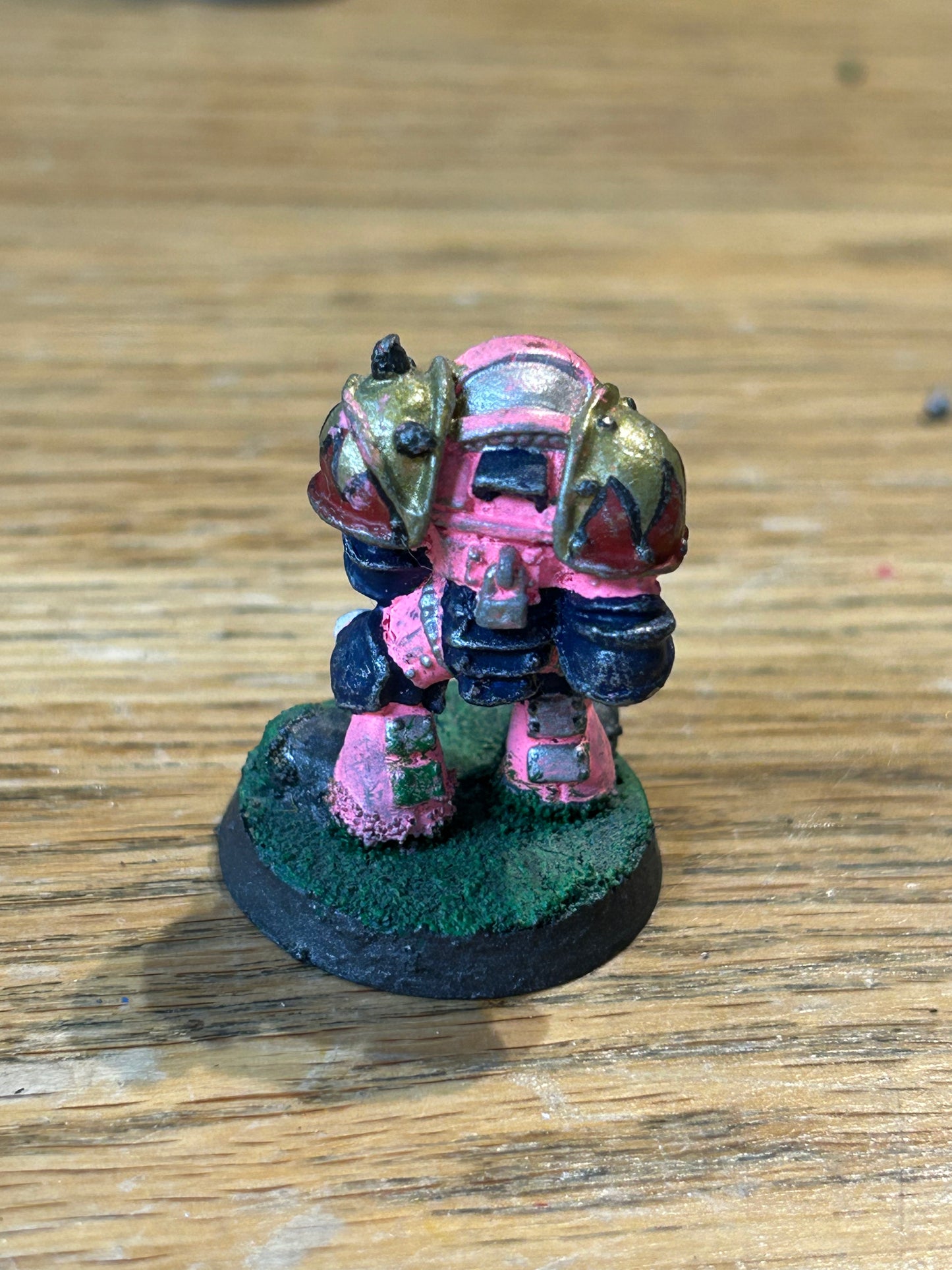 Warhammer 40k - Orks, Classic Rogue Trader, Ork Nob in Power Armour with plasma gun