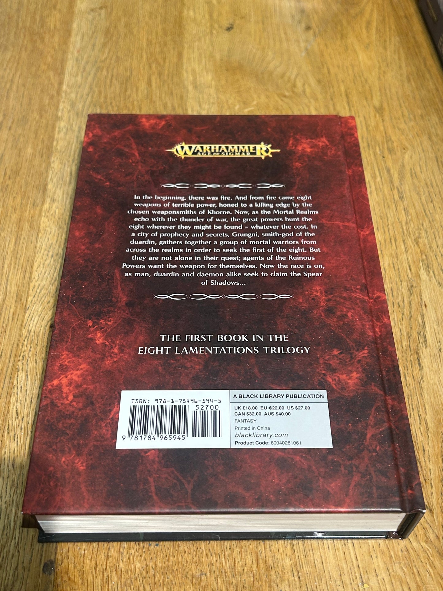 Eight Lamentations Spear Of Shadows by Josh Reynolds - Hardcover