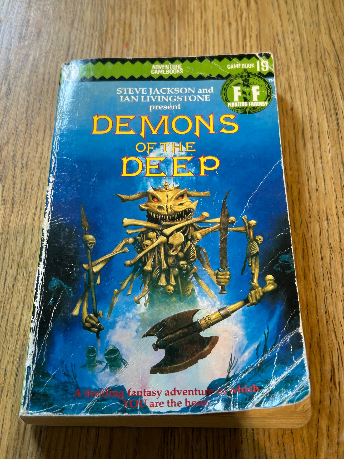 PUFFIN JACKSON AND LIVINGSTONE Fighting Fantasy Book Demons Of The Deep