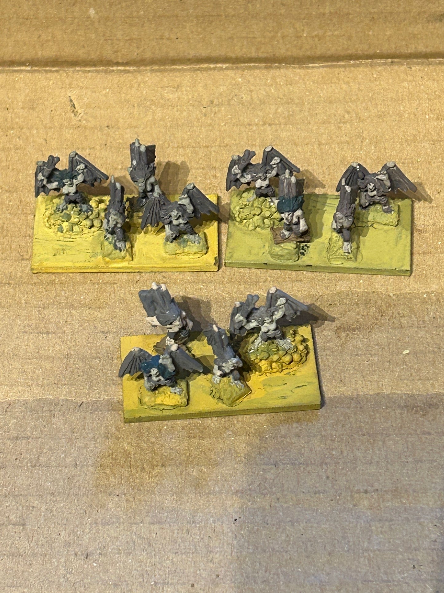 Chaos harpies x3 bases, including command base - 10mm - Warmaster - PAINTED