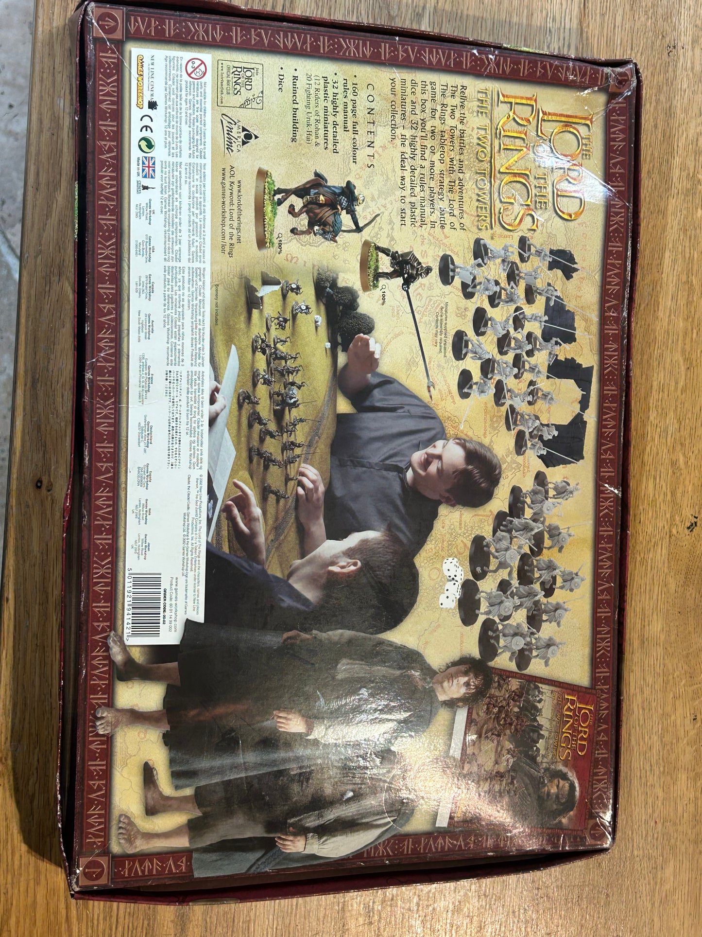 Games Workshop LotR Two Towers Boxed Set 2002 Strategy Battle Game (complete except for the missing rule book)