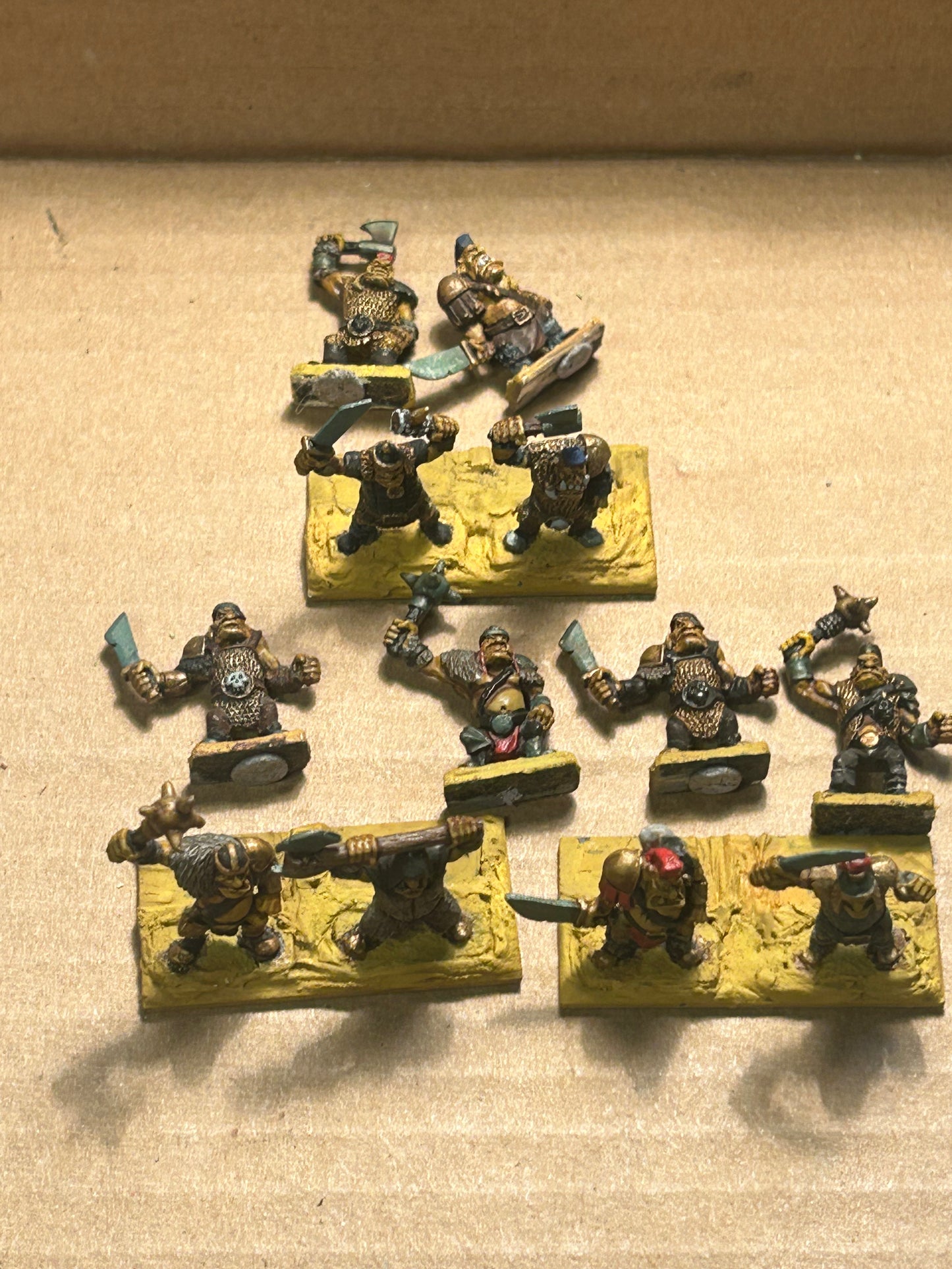 Chaos ogres x3 bases - 10mm - Warmaster - PAINTED