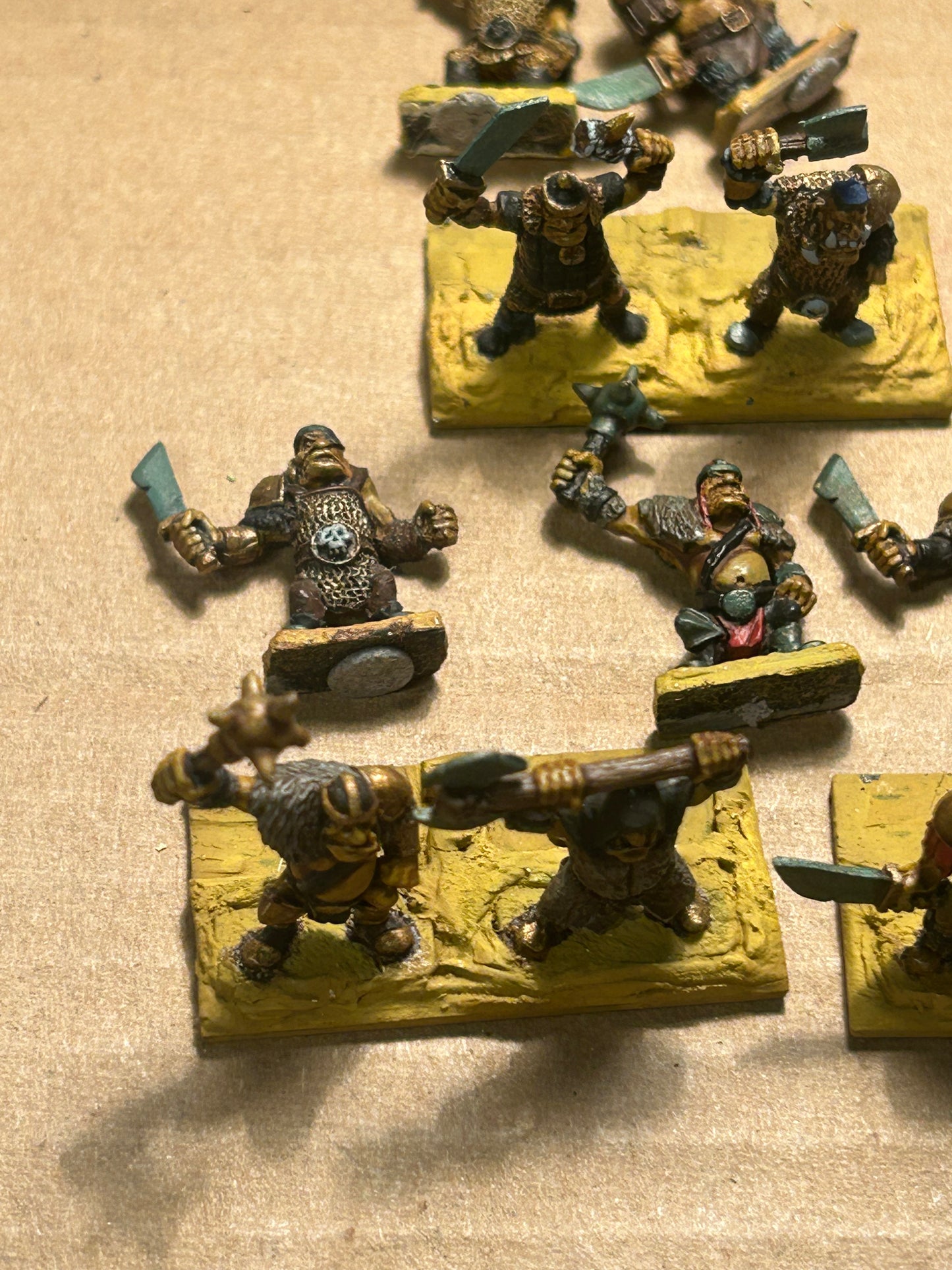 Chaos ogres x3 bases - 10mm - Warmaster - PAINTED