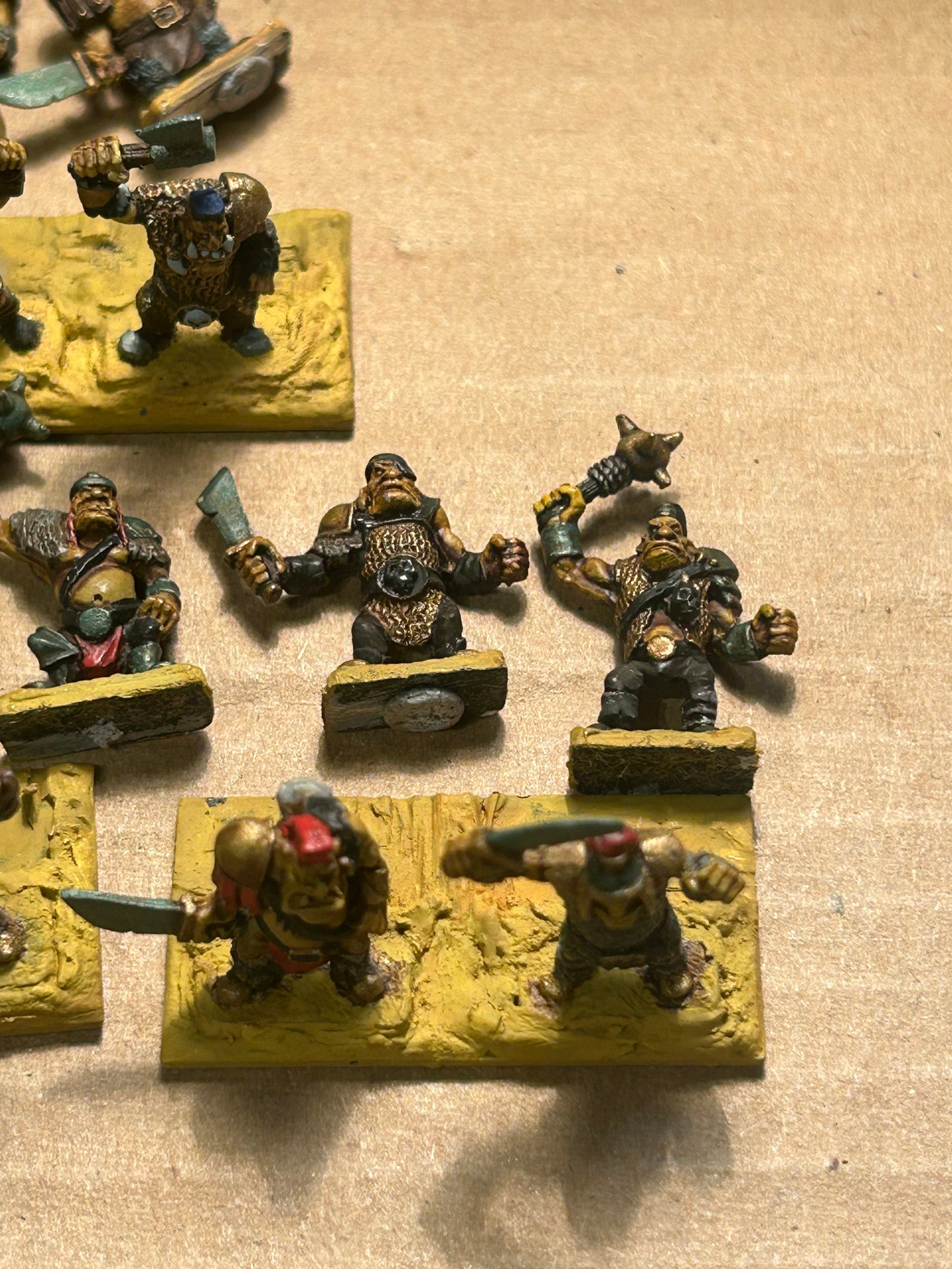 Chaos ogres x3 bases - 10mm - Warmaster - PAINTED