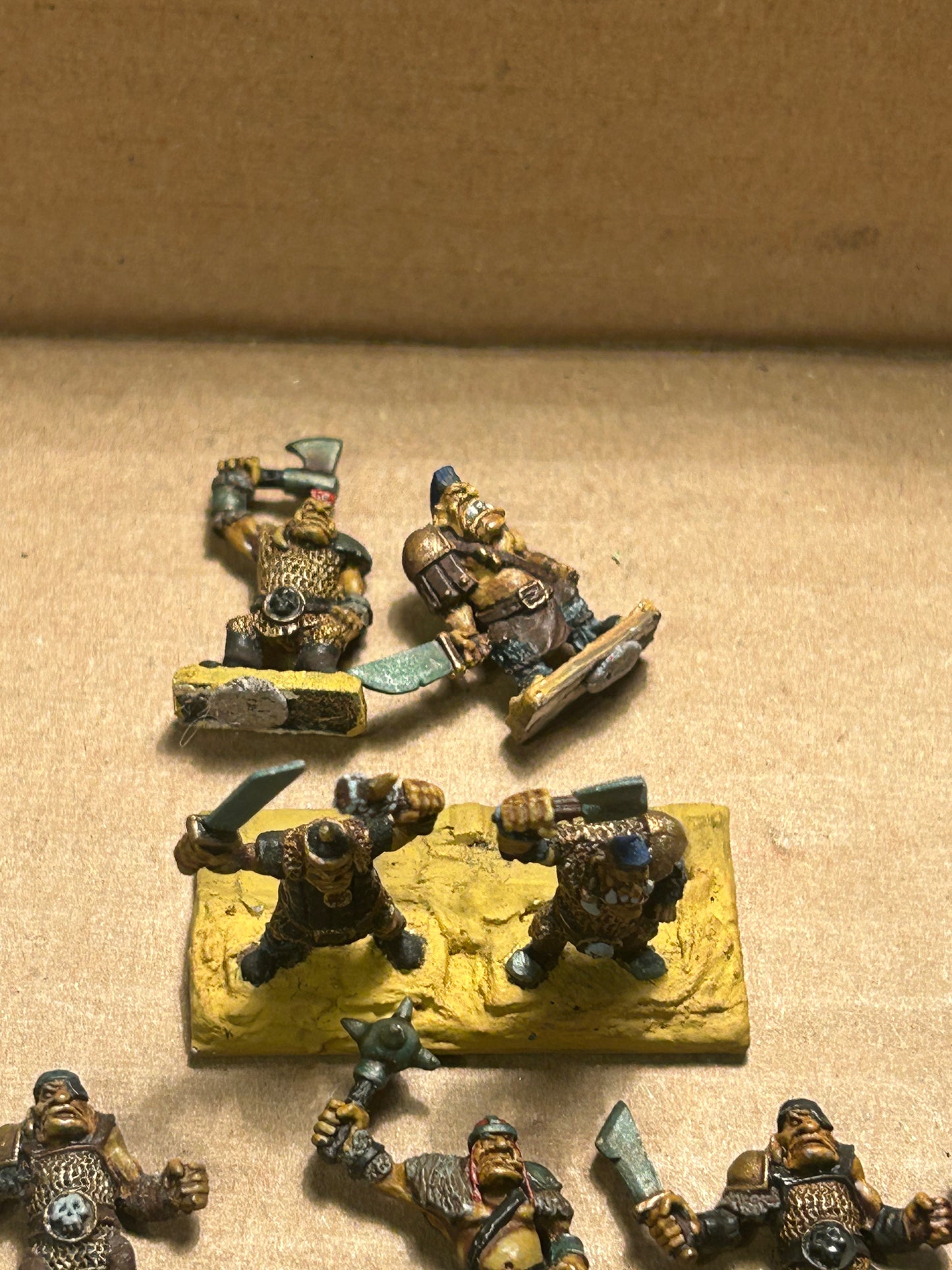 Chaos ogres x3 bases - 10mm - Warmaster - PAINTED