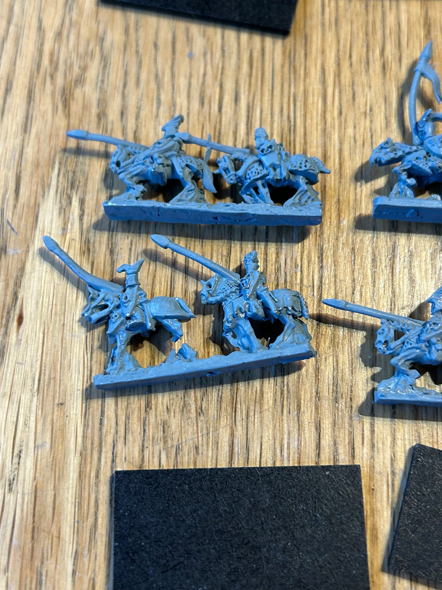 Warmaster Undead Black Knights x3 bases (6 rows, 5 normal and 1 command