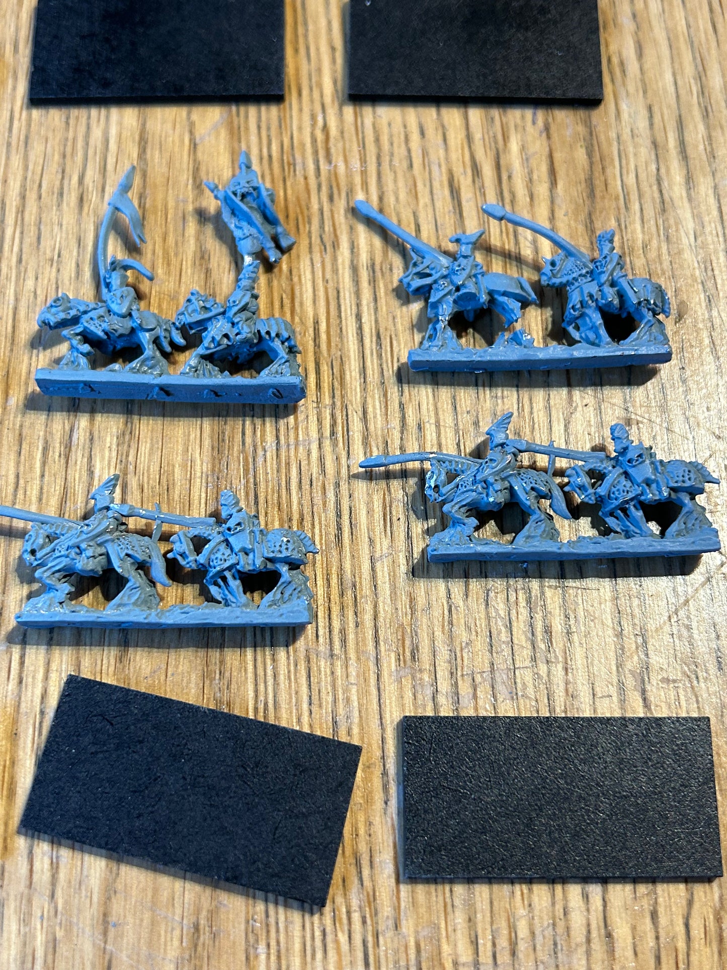 Warmaster Undead Black Knights x3 bases (6 rows, 5 normal and 1 command