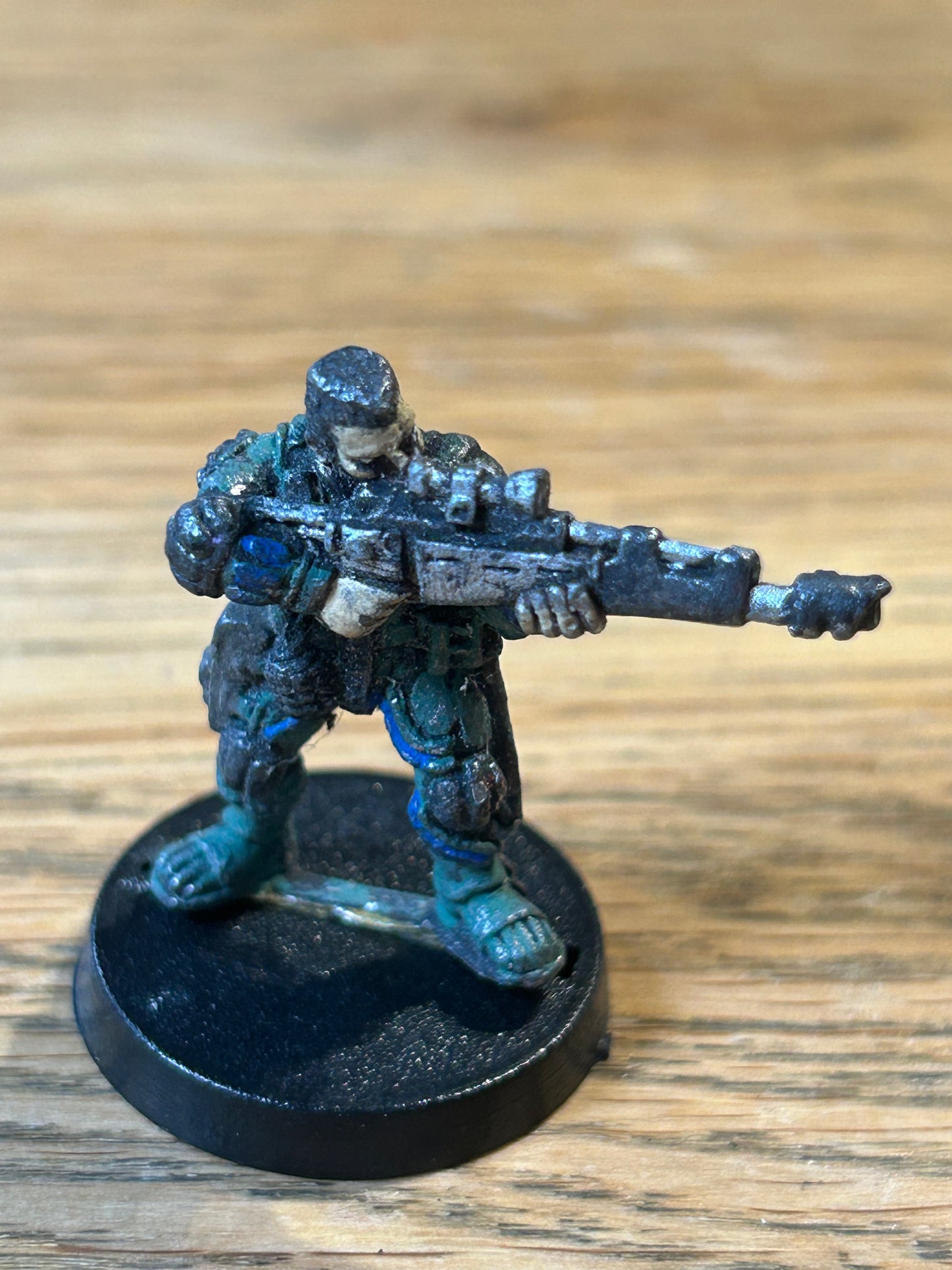Necromunda Van Saar Ganger w Lasgun Citadel GW 40k 1990s Metal