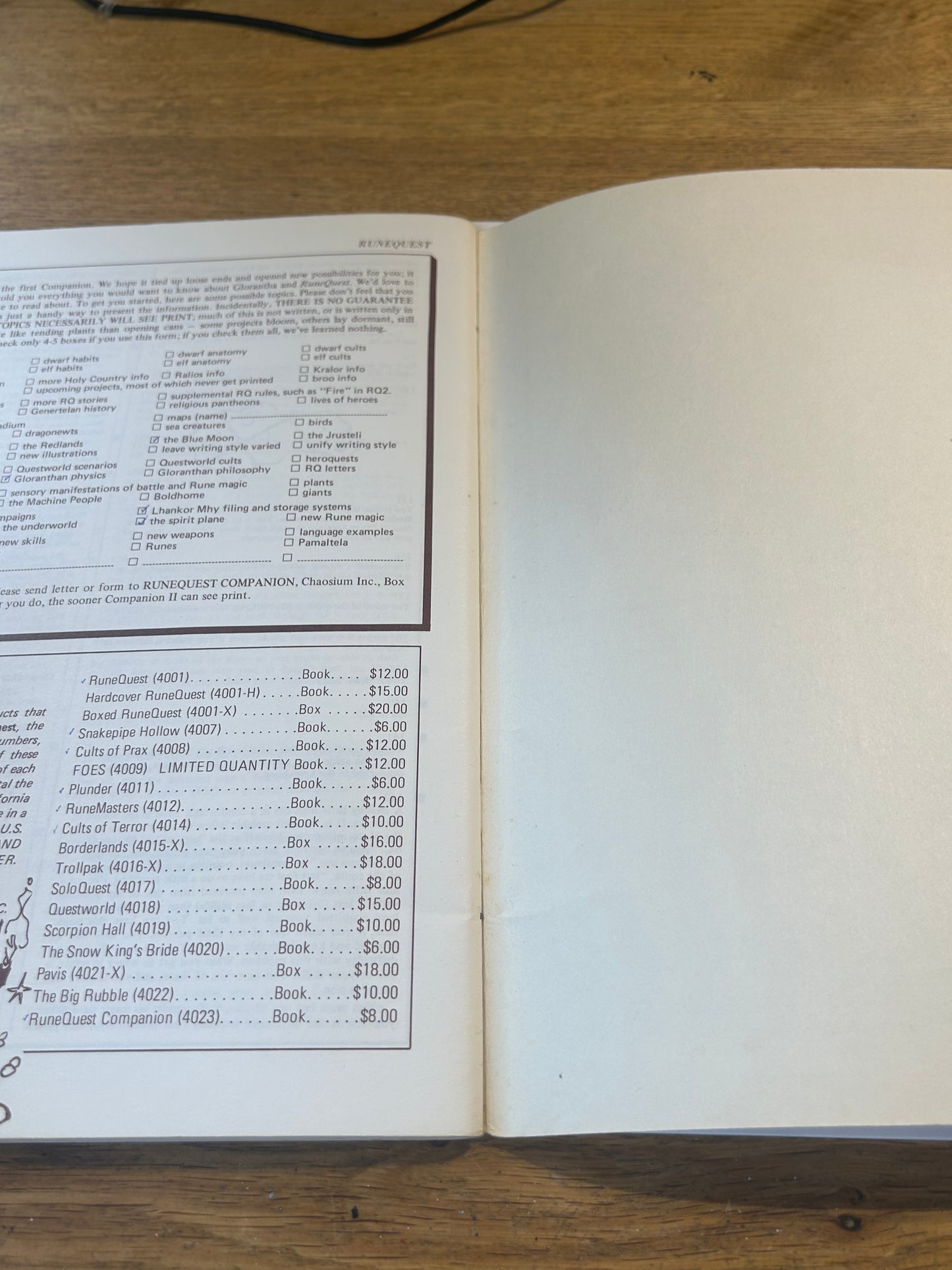 Runequest Companion 2nd edition sourcebook