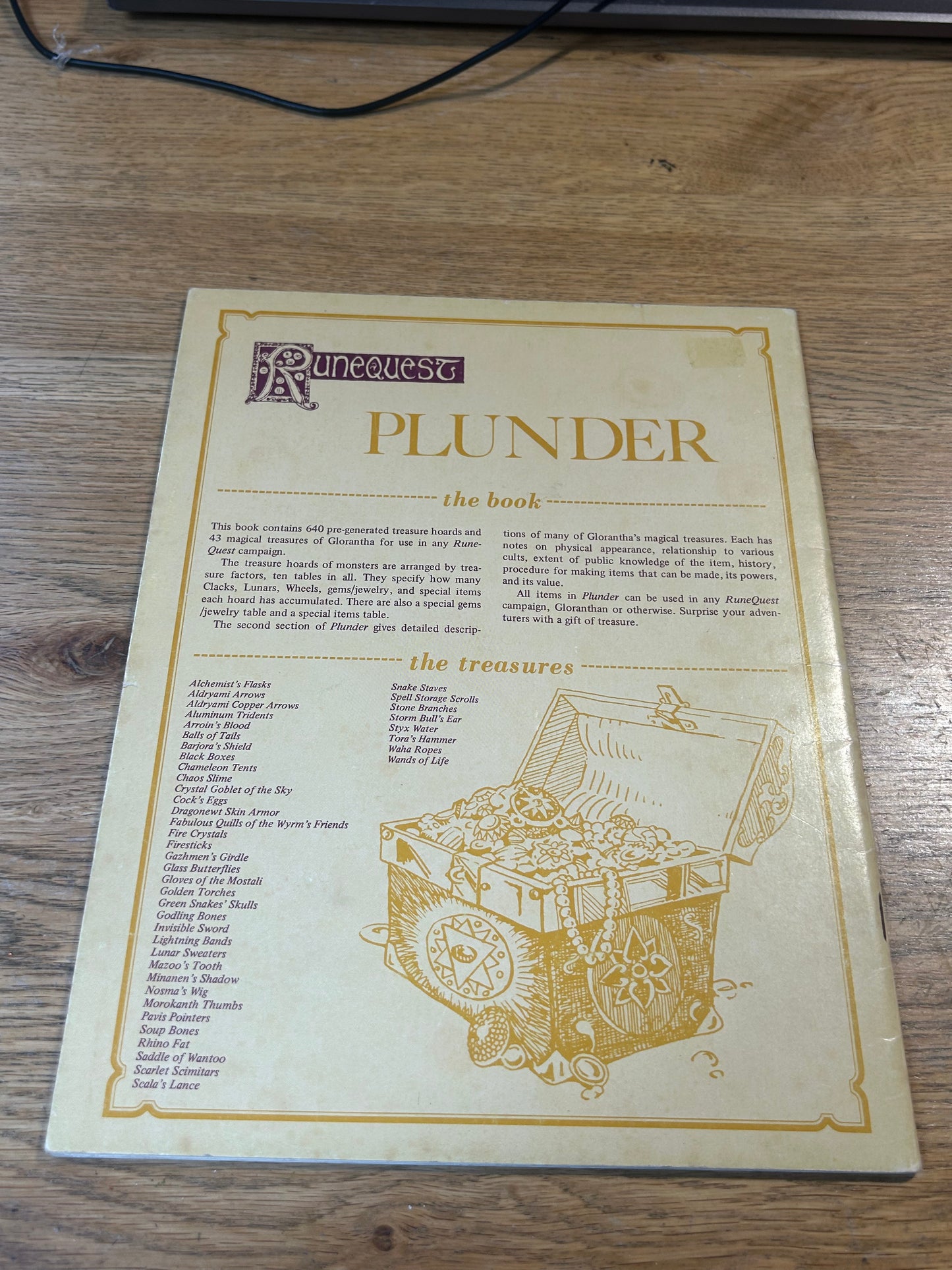 Chaosium Inc RuneQuest Book of Treasure Plunder