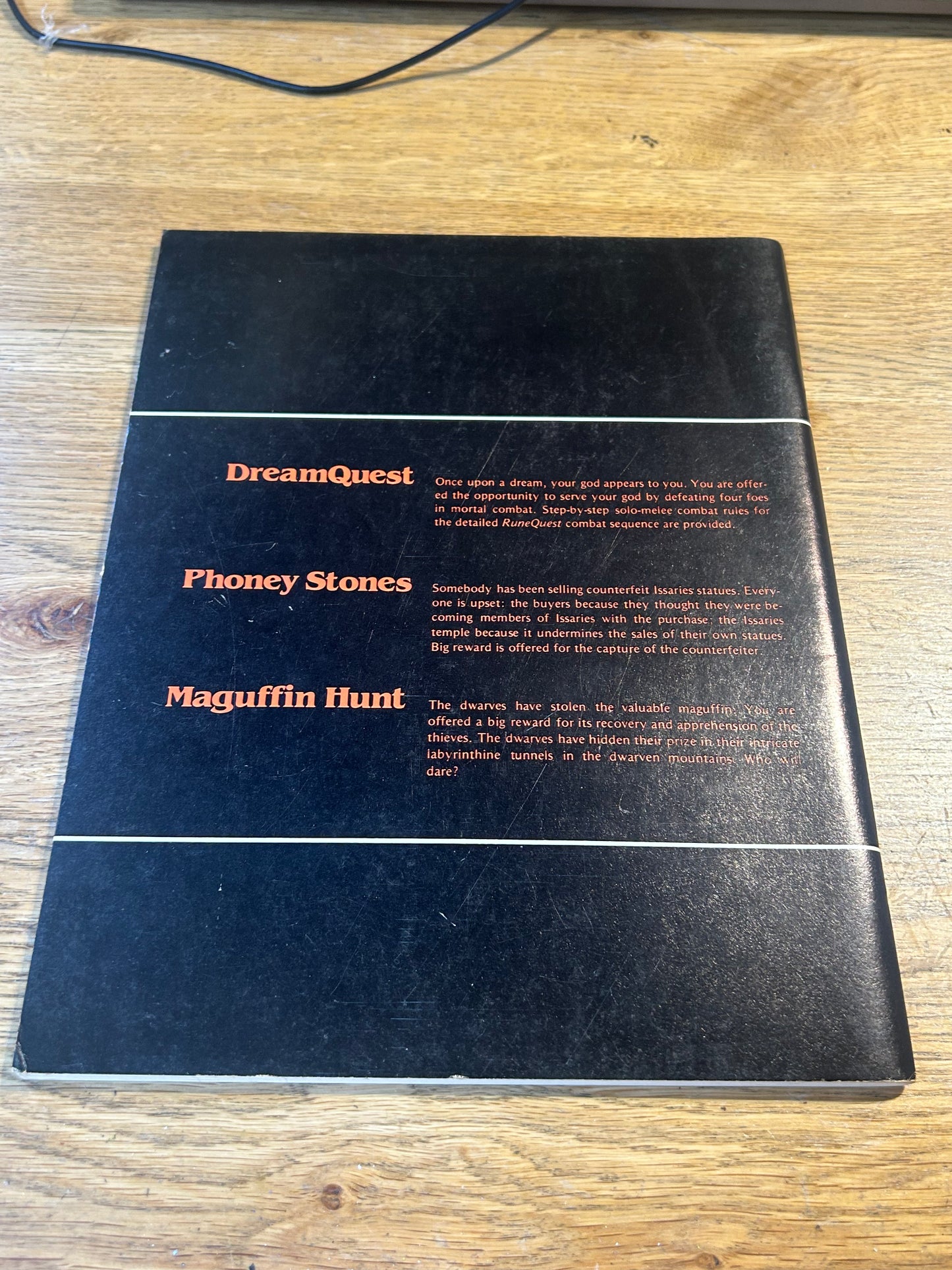 THREE RUNEQUEST SOLO QUEST 4017 CHAOSIUM INC RPG SOFTBACK BOOK