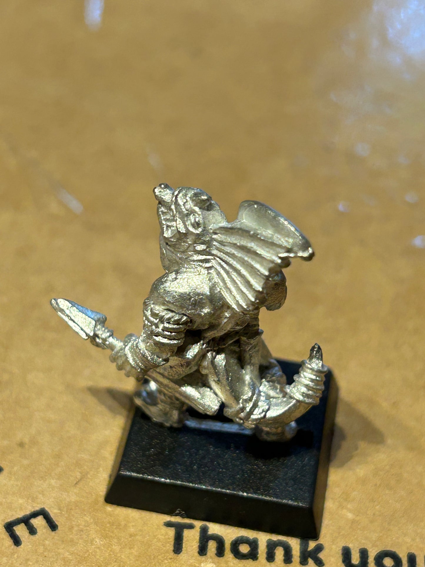 CITADEL WARHAMMER fantasy LIZARDMEN SKINK CHAMPION with sword and javelin