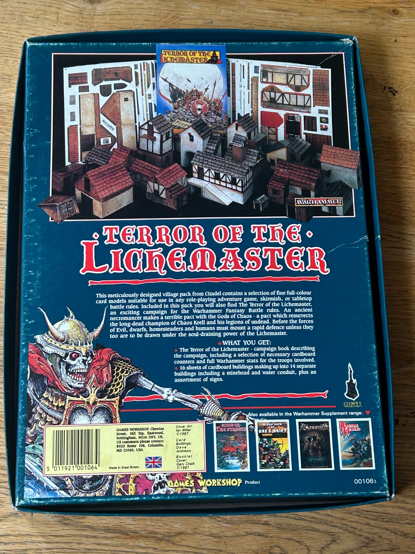 Warhammer Terror Of The Lichemaster Village Pack 1986 Boxed Set inComplete