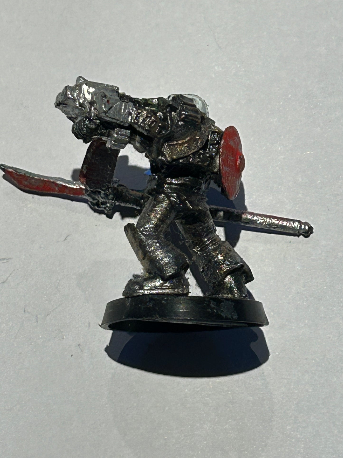 Warhammer 40k metal grey knight with spear and stormbolter