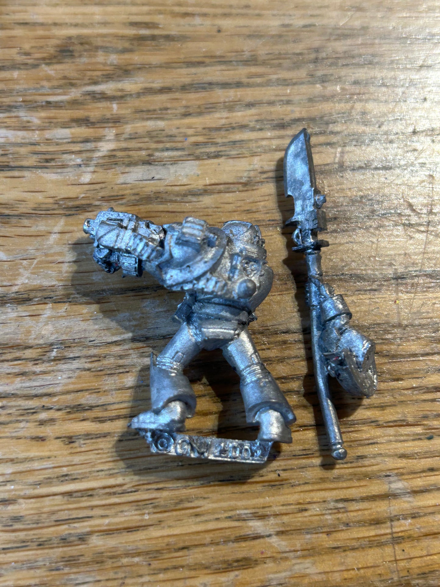 Warhammer 40k metal grey knight with spear and stormbolter