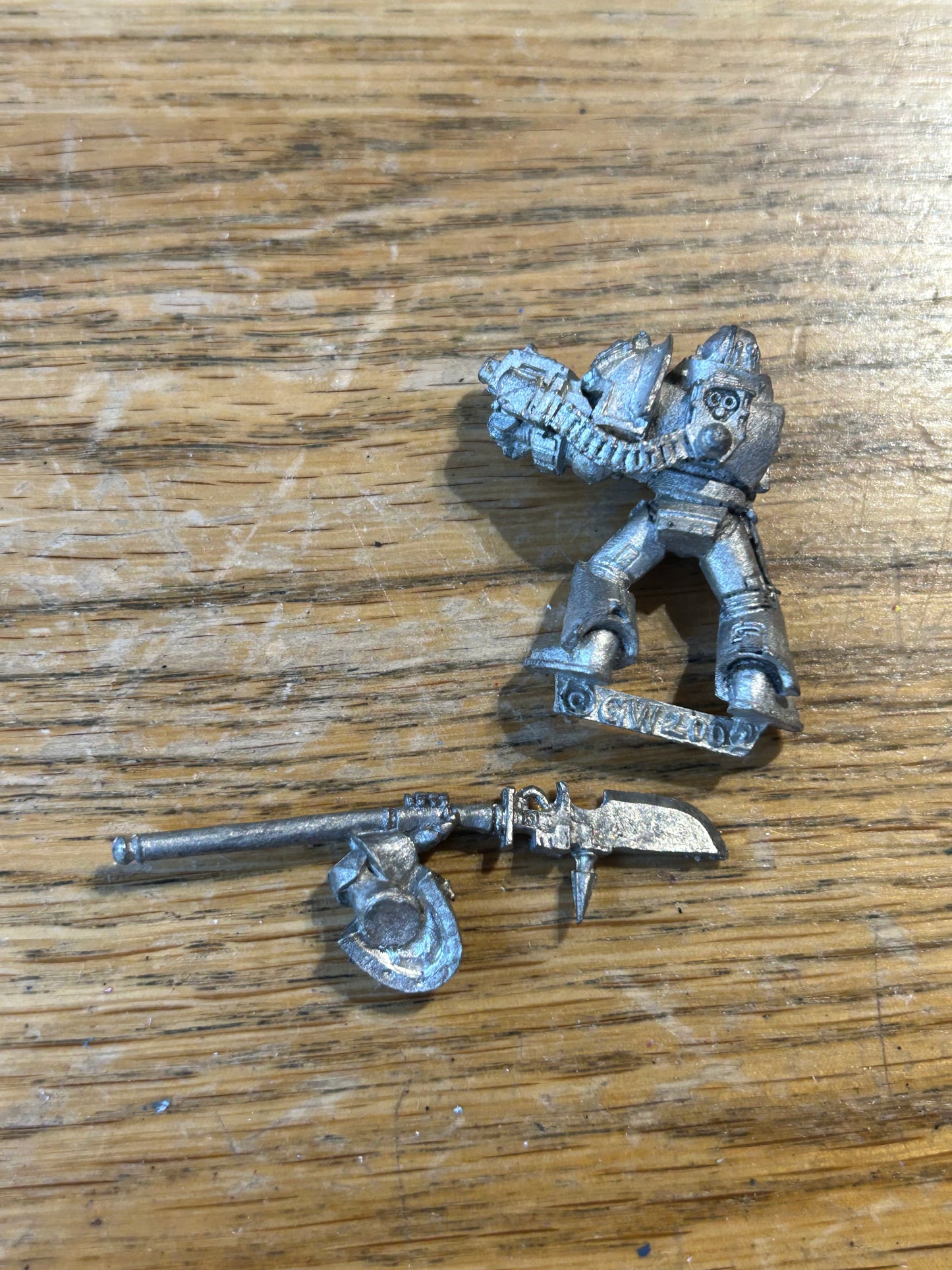 Warhammer 40k metal grey knight with spear and stormbolter